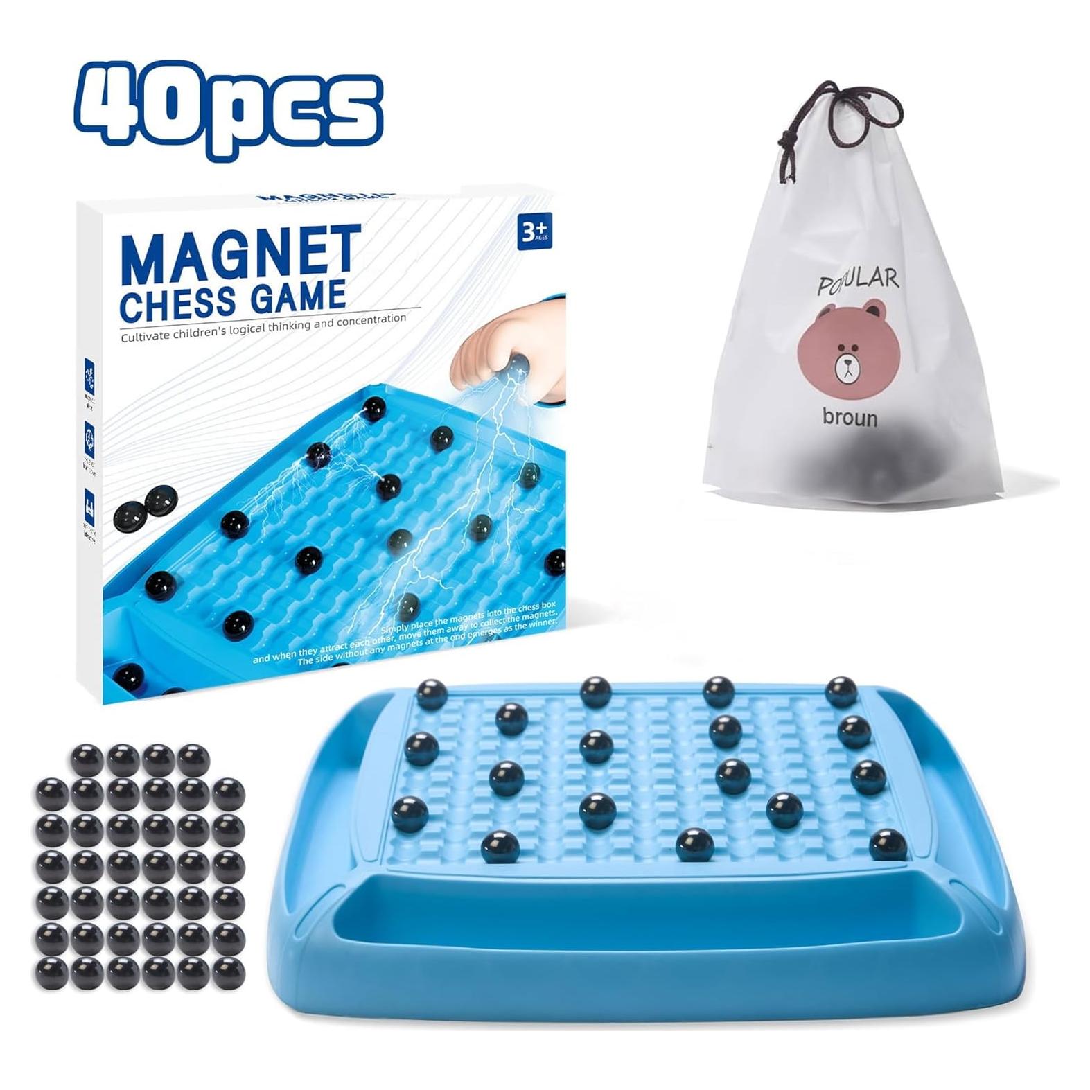 Juego de Ajedrez Magnético Hcusus 40 Piezas Portátil