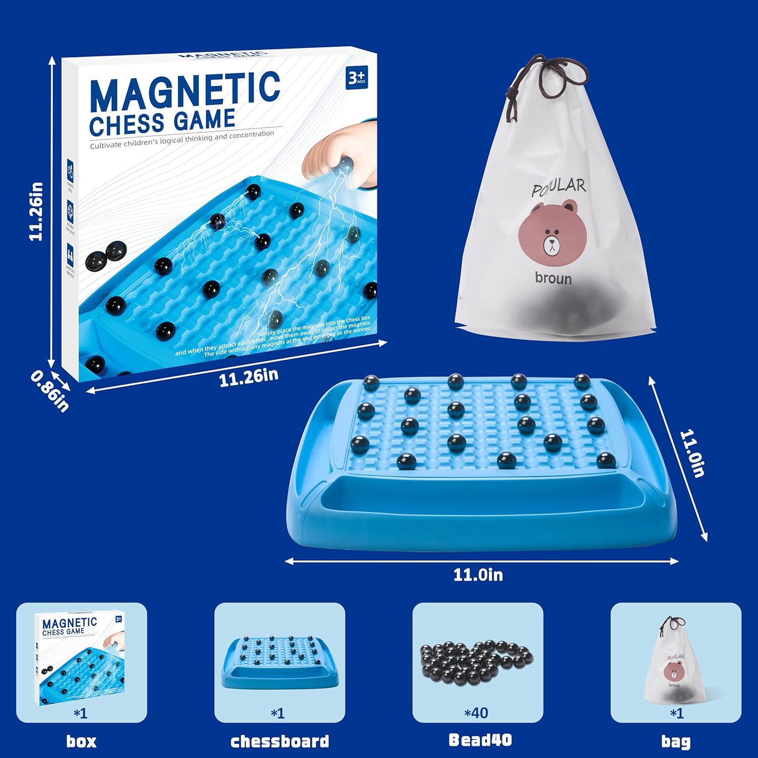 Juego de Ajedrez Magnético Hcusus 40 Piezas Portátil