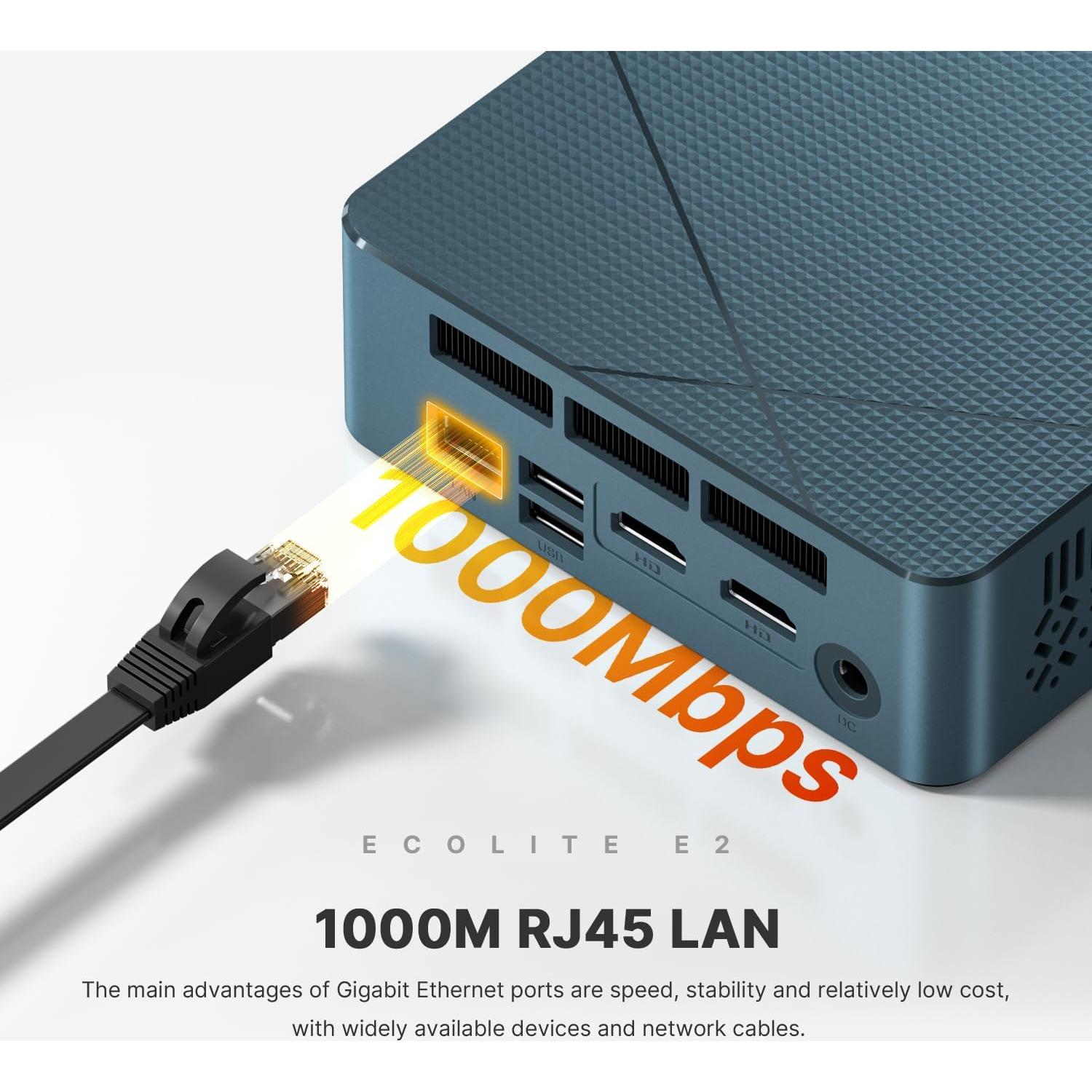 Mini PC BOSGAME E2 Ryzen 5 16GB RAM 512GB SSD Doble HDMI