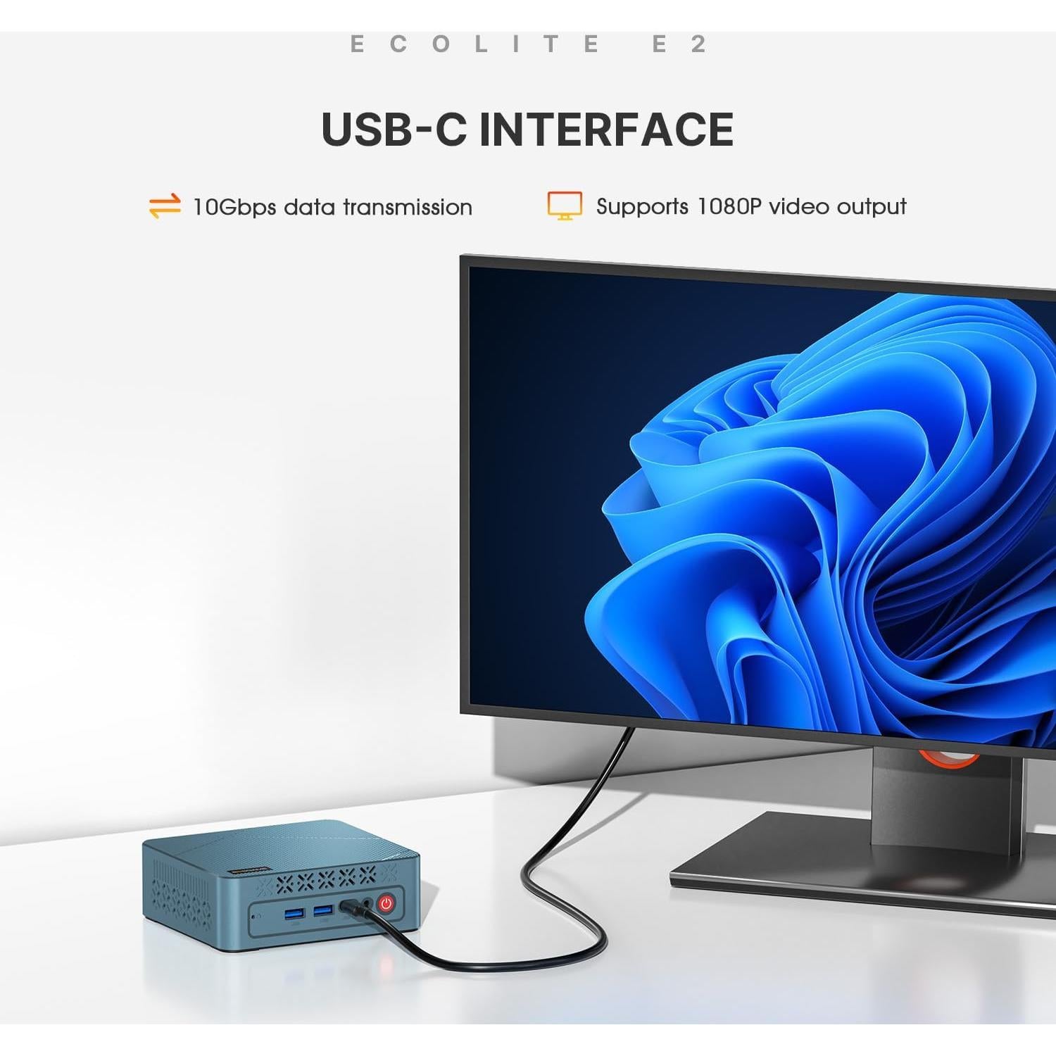 Mini PC BOSGAME E2 Ryzen 5 16GB RAM 512GB SSD Doble HDMI