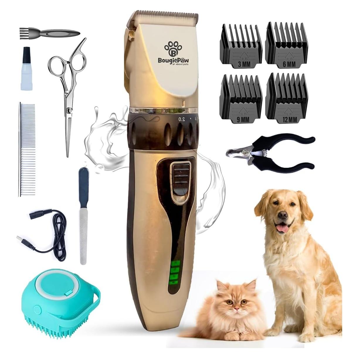Kit de Aseo para Perros BougiePaw - Cortadoras Inalámbricas y Accesorios