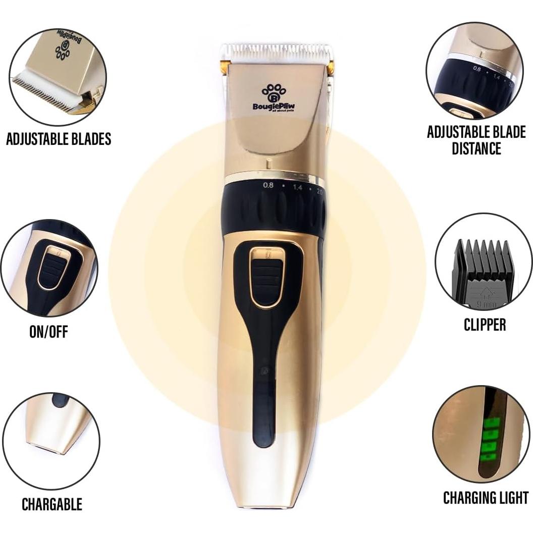Kit de Aseo para Perros BougiePaw - Cortadoras Inalámbricas y Accesorios