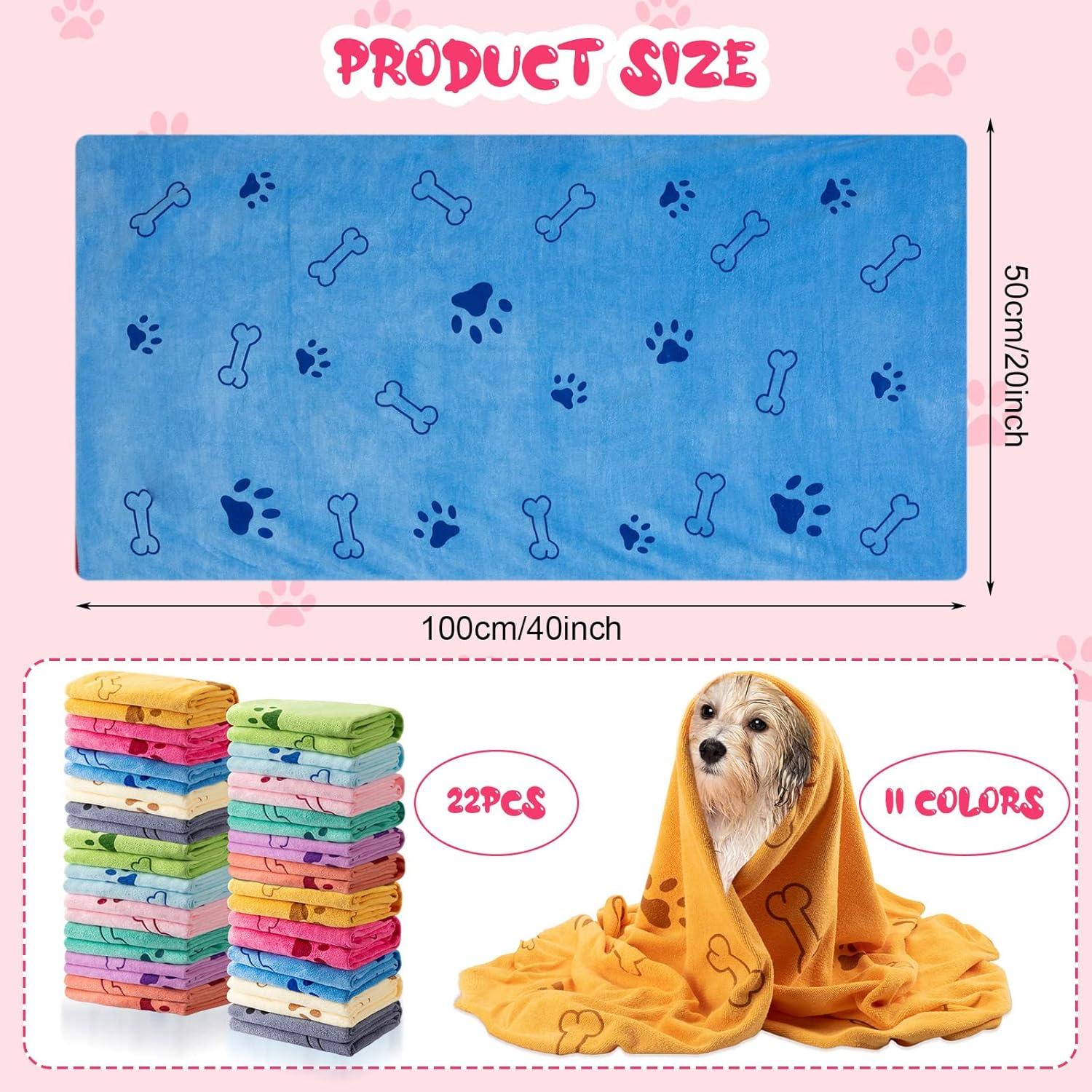 Toallas para Perros Tatuo 22 Pcs Microfibra 50x100 cm