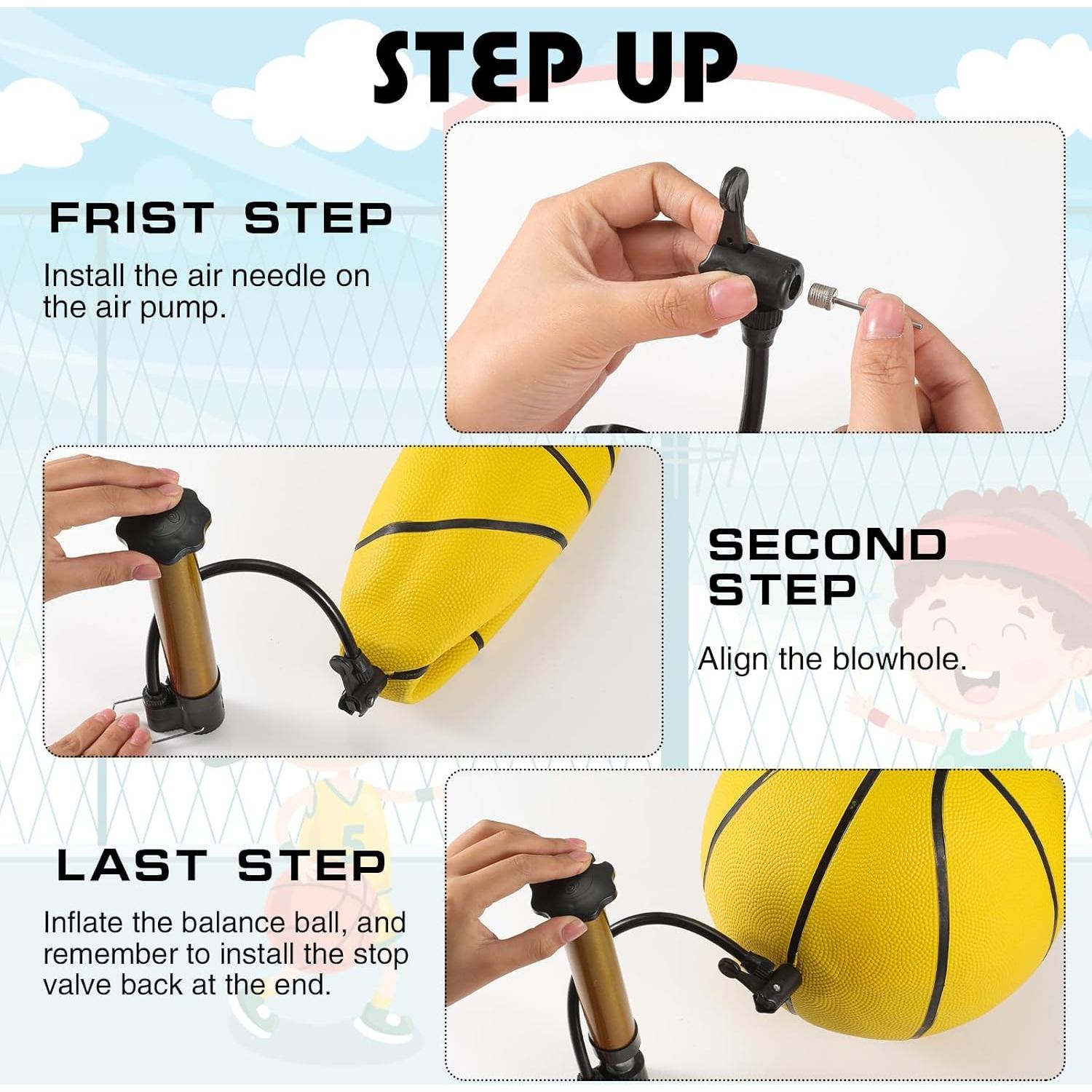 Leyndo 6 Balones de Baloncesto Tamaño 7 Goma Amarillo