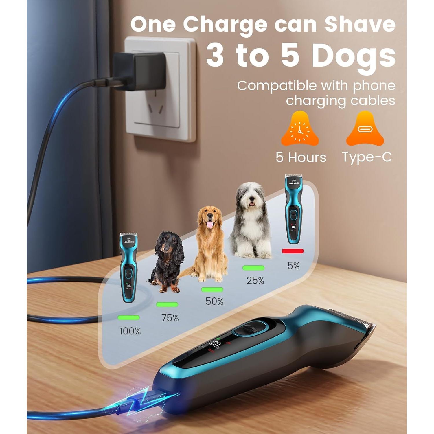 Cortapelos para Perros Oneisall DTJ001 2 Velocidades 50dB