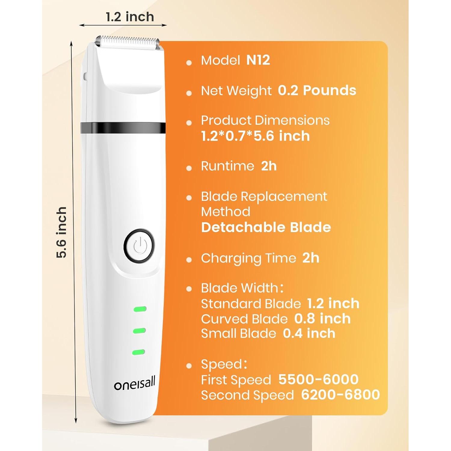 Kit de Aseo para Gatos Oneisall 3 en 1 Cortadora Silenciosa