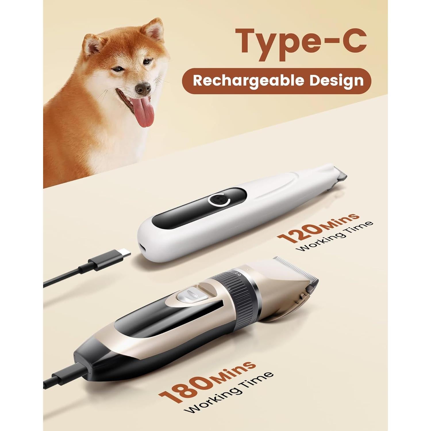 Kit de Aseo para Perros PAPMINI Inalámbrico 2 en 1