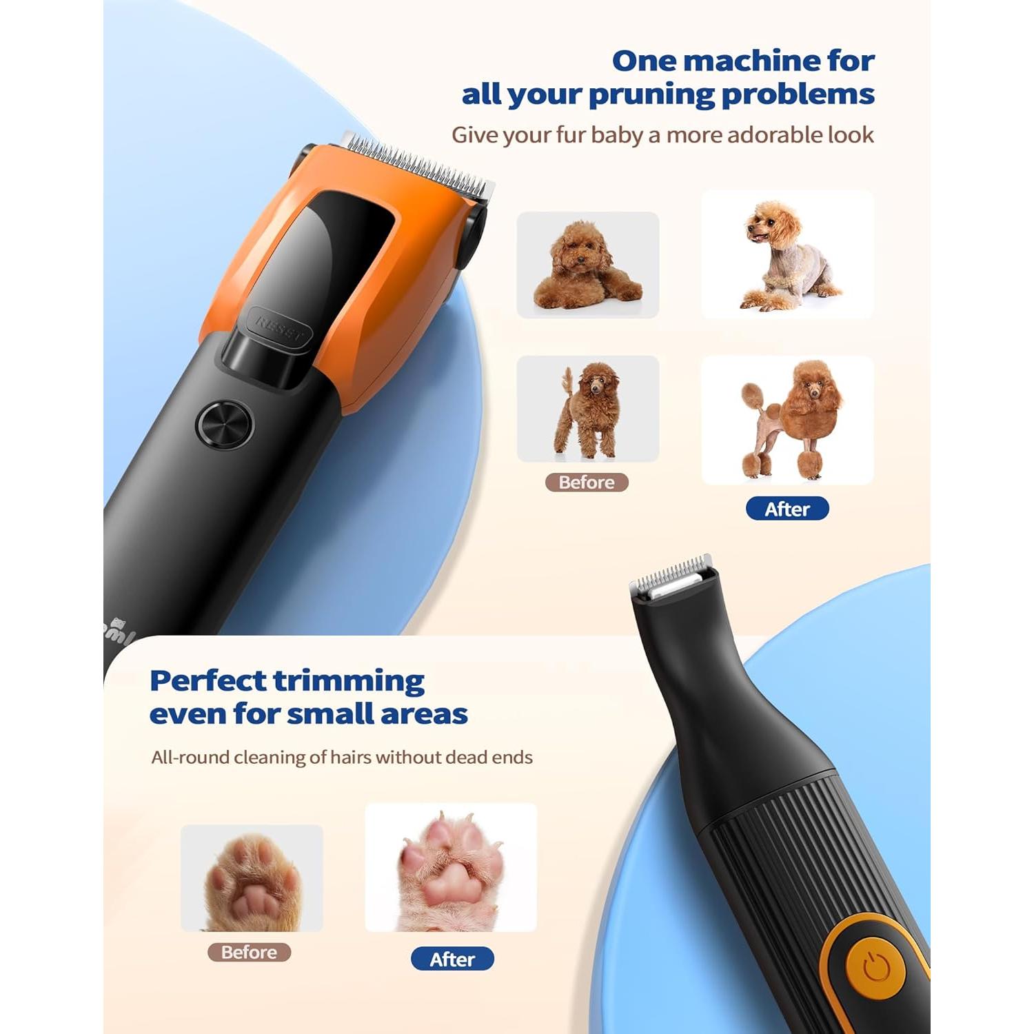 Kit de Aseo para Perros y Gatos PAPMINI 2 en 1 Naranja