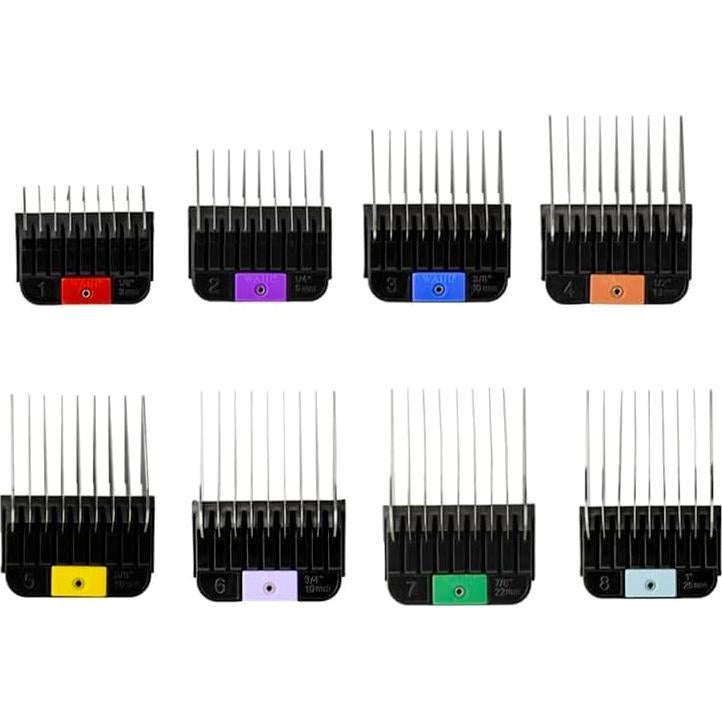 Wahl Professional Animal Stainless Steel Attachment Guide Comb Set for Detachable Blade Pet, Dog, Cat, and Horse Clippers (3390-100)