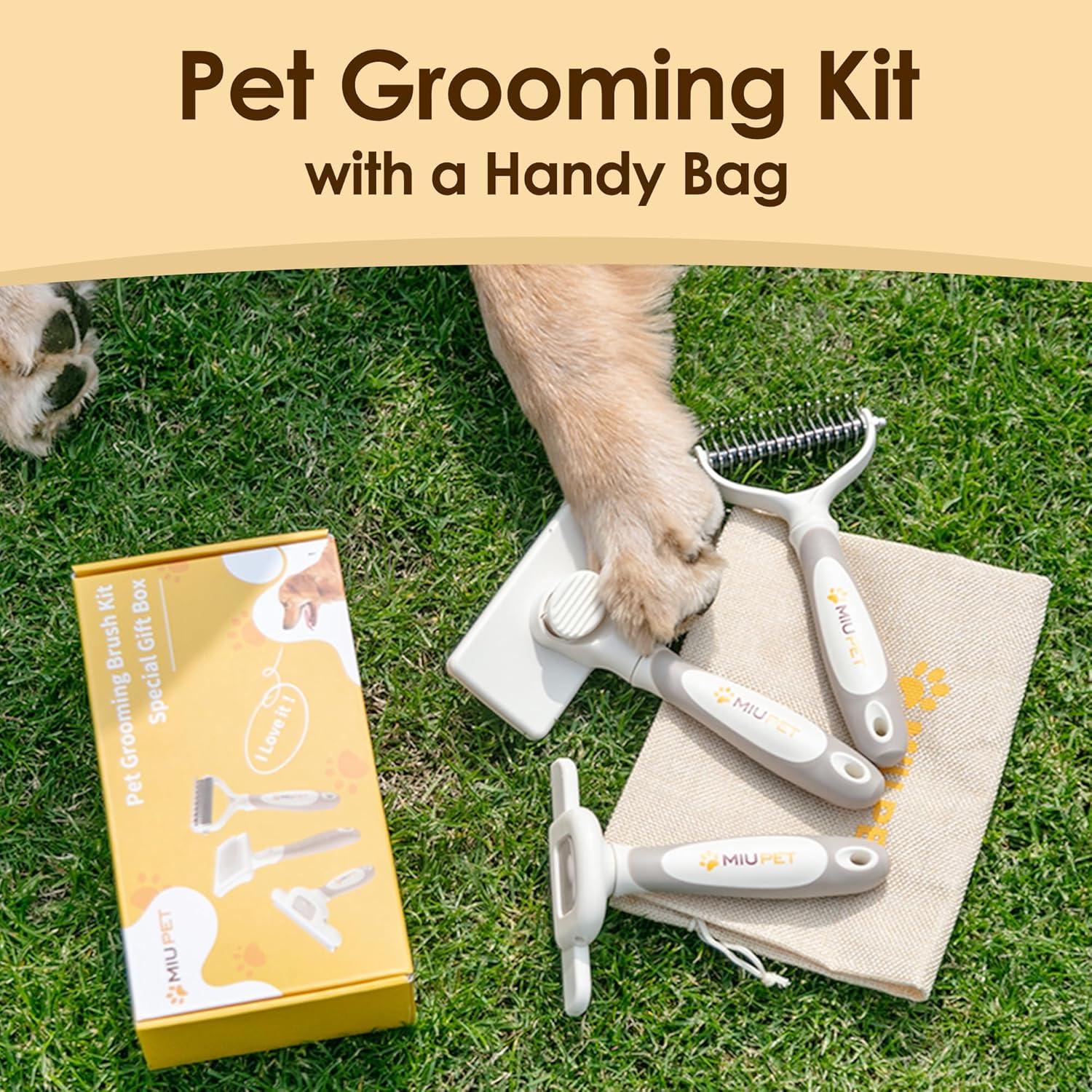 Kit de Aseo Profesional MIU PET para Perros y Gatos Pelo Largo