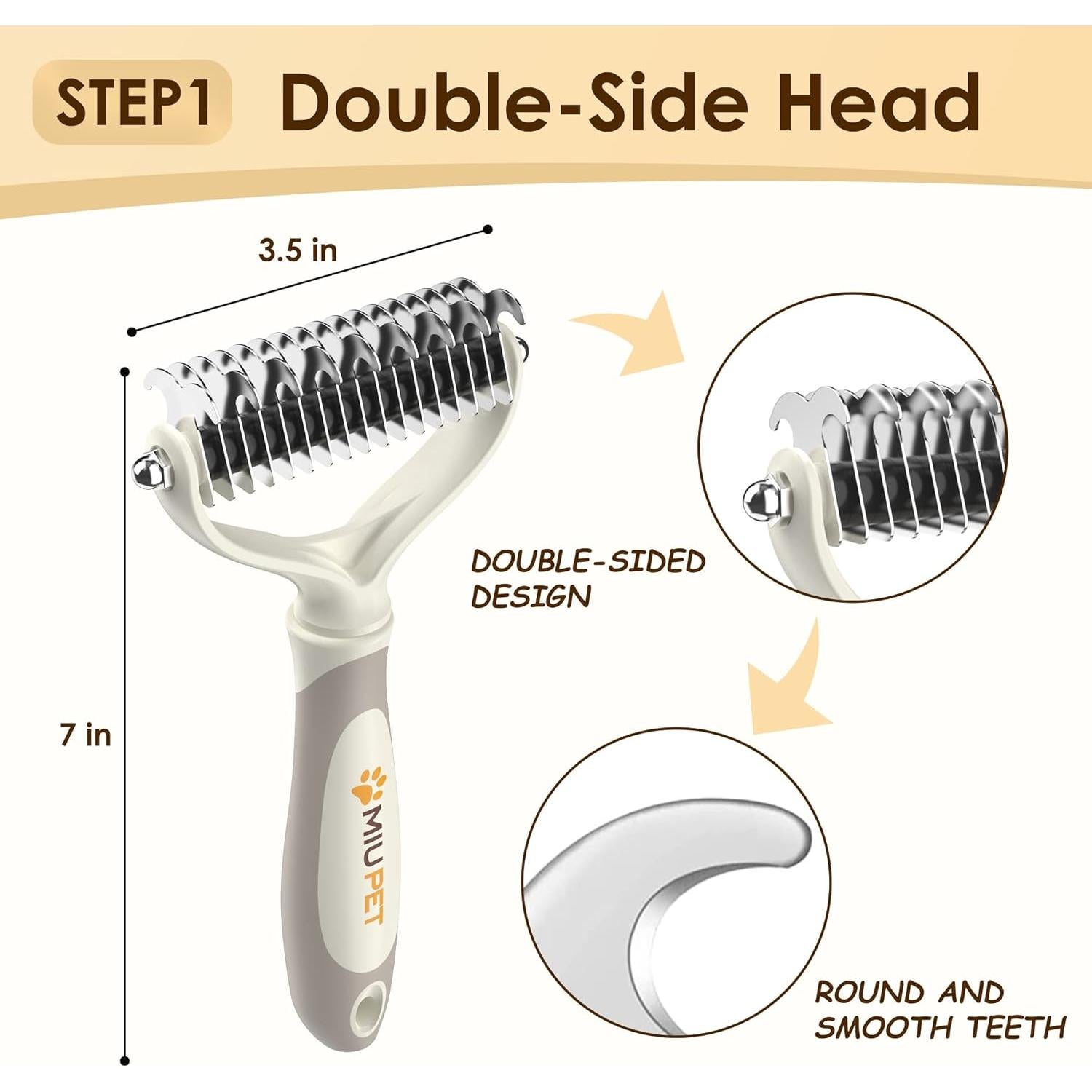 Kit de Aseo Profesional MIU PET para Perros y Gatos Pelo Largo