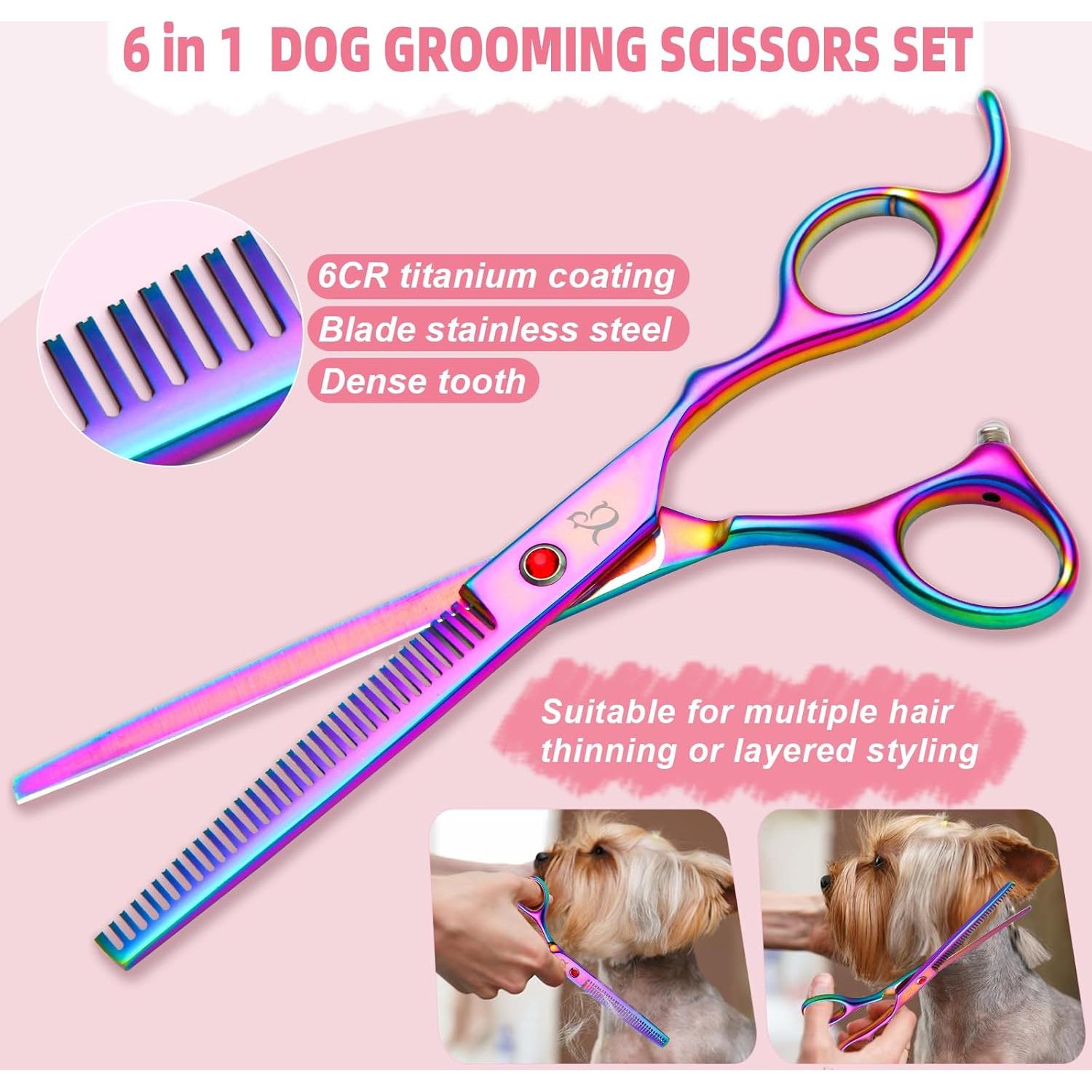 Kit de Tijeras para Cuidado de Perros Citywish 7" Acero Inoxidable