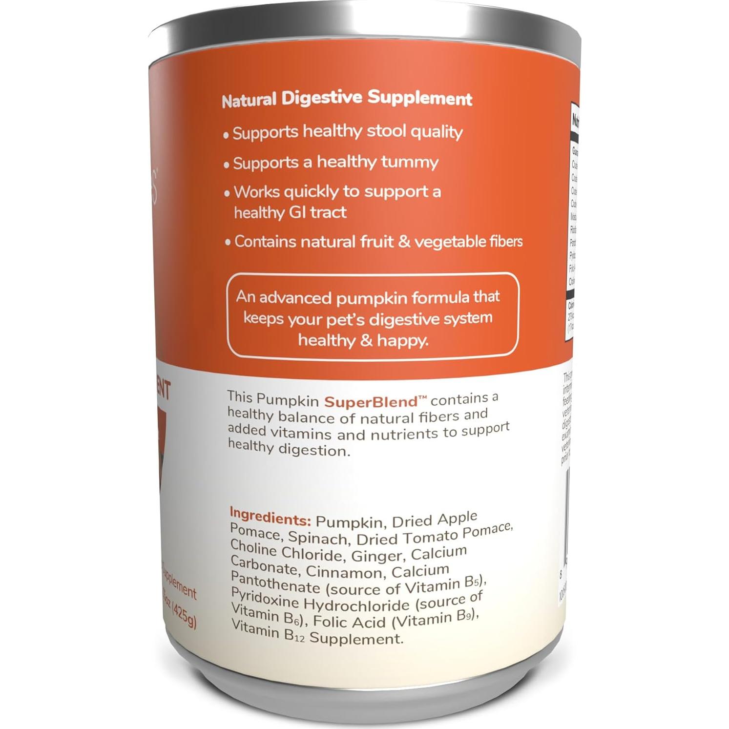 Suplemento Digestivo de Calabaza Top Dog 425 g para Mascotas