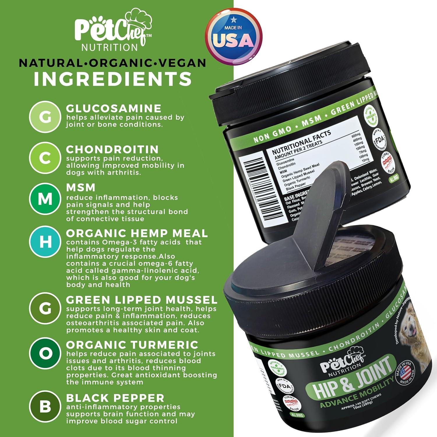 Suplemento Articular para Perros Pet Chef 248g - Glucosamina