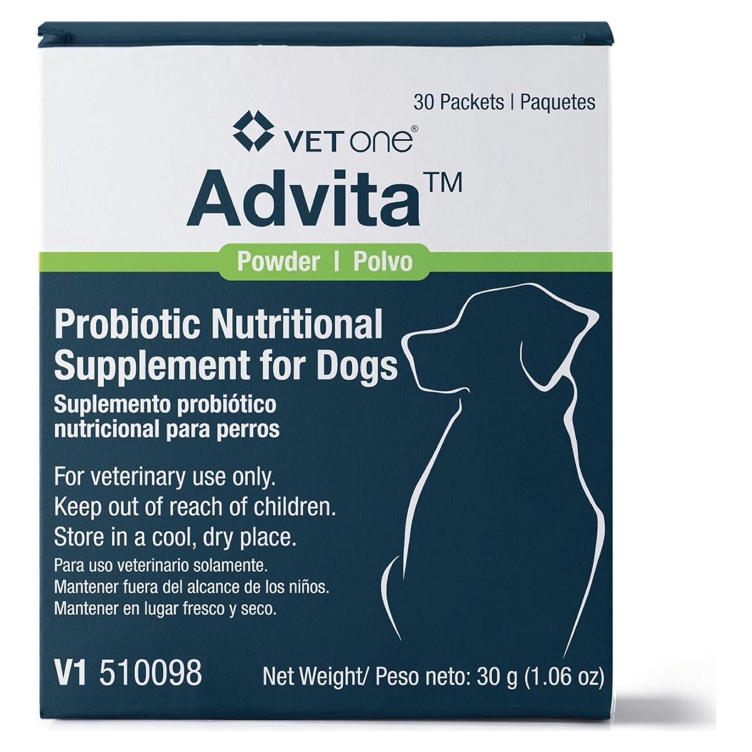 Suplemento Probiotico VetOne Advita para Perros 30 Paquetes