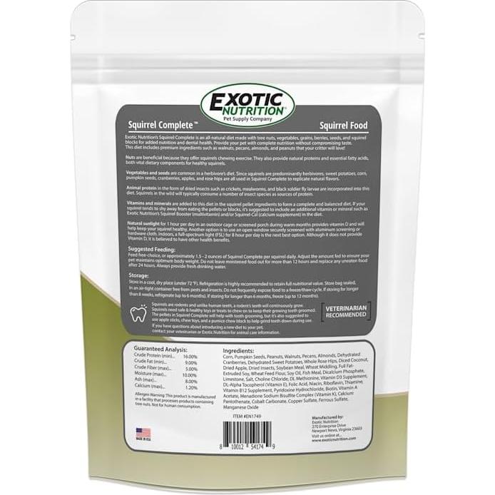 Squirrel Complete Exotic Nutrition - Dieta Ardillas 0.79 kg