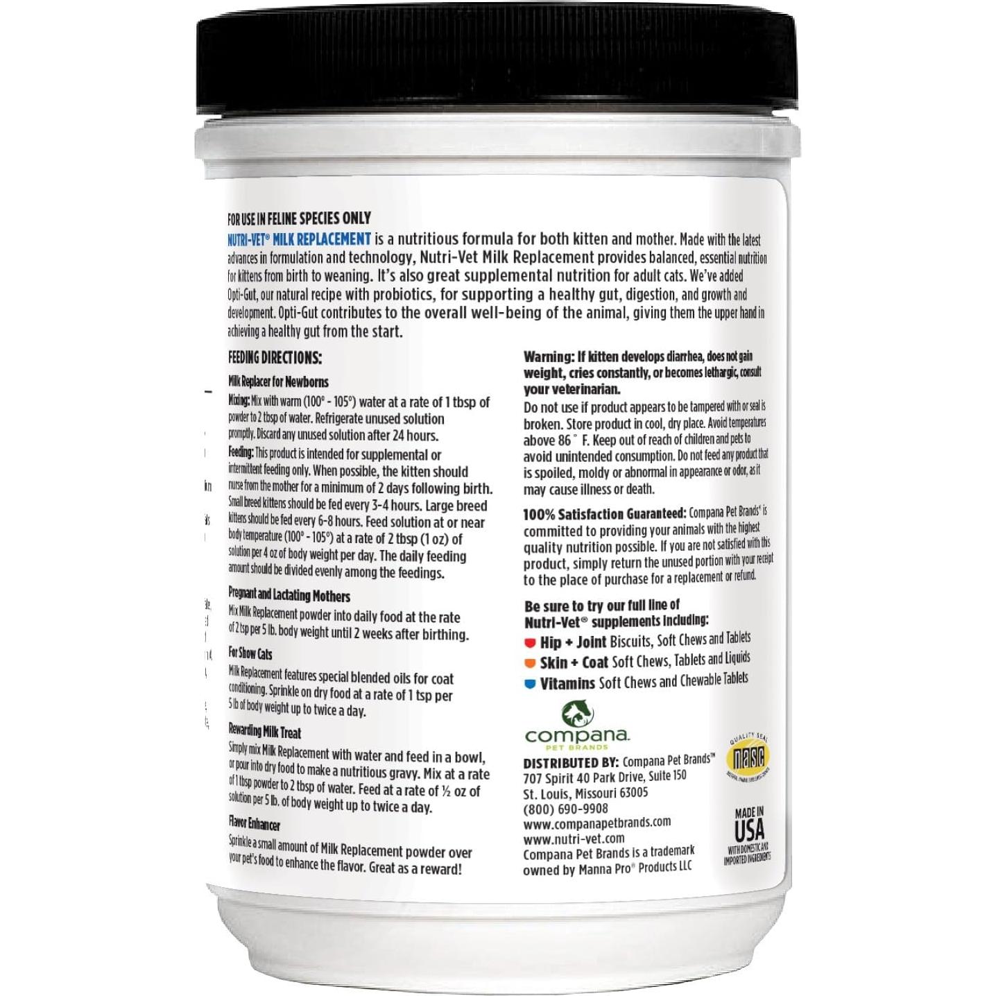 Nutri-Vet Polvo Reemplazo de Leche para Cachorros 340g