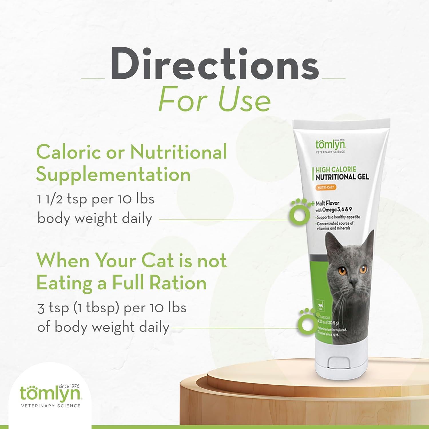 Gel Nutricional Alta Caloría Gatos Tomlyn 120 g