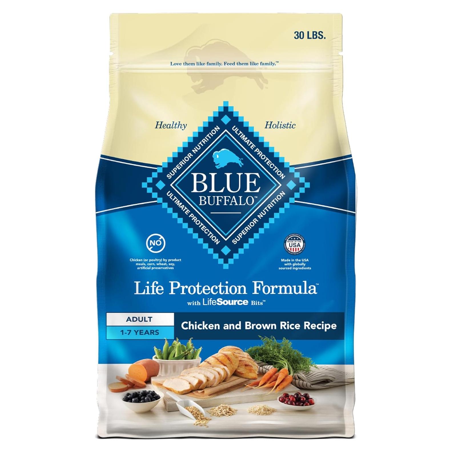 Alimento Seco para Perros Blue Buffalo Pollo y Arroz 13,61 kg