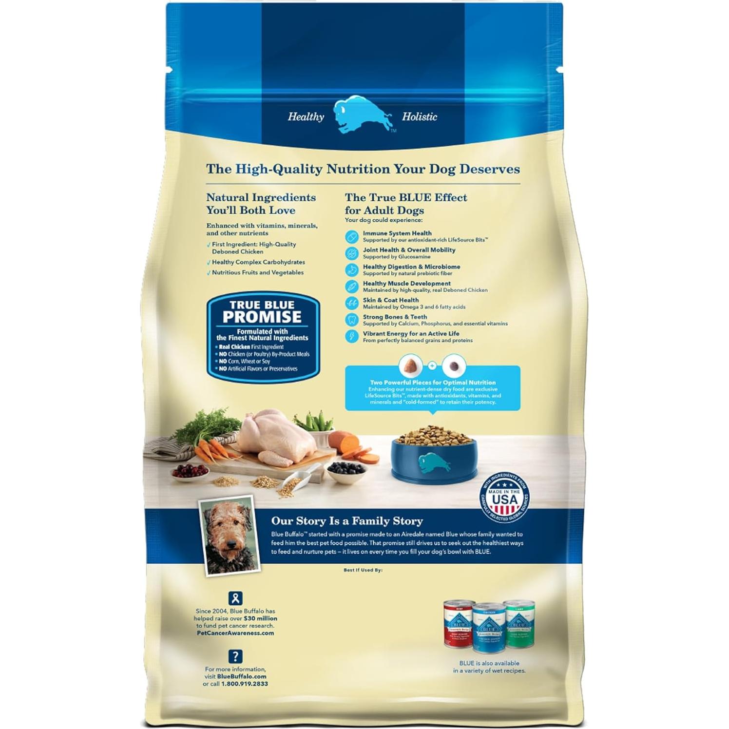Alimento Seco para Perros Blue Buffalo Pollo y Arroz 13,61 kg