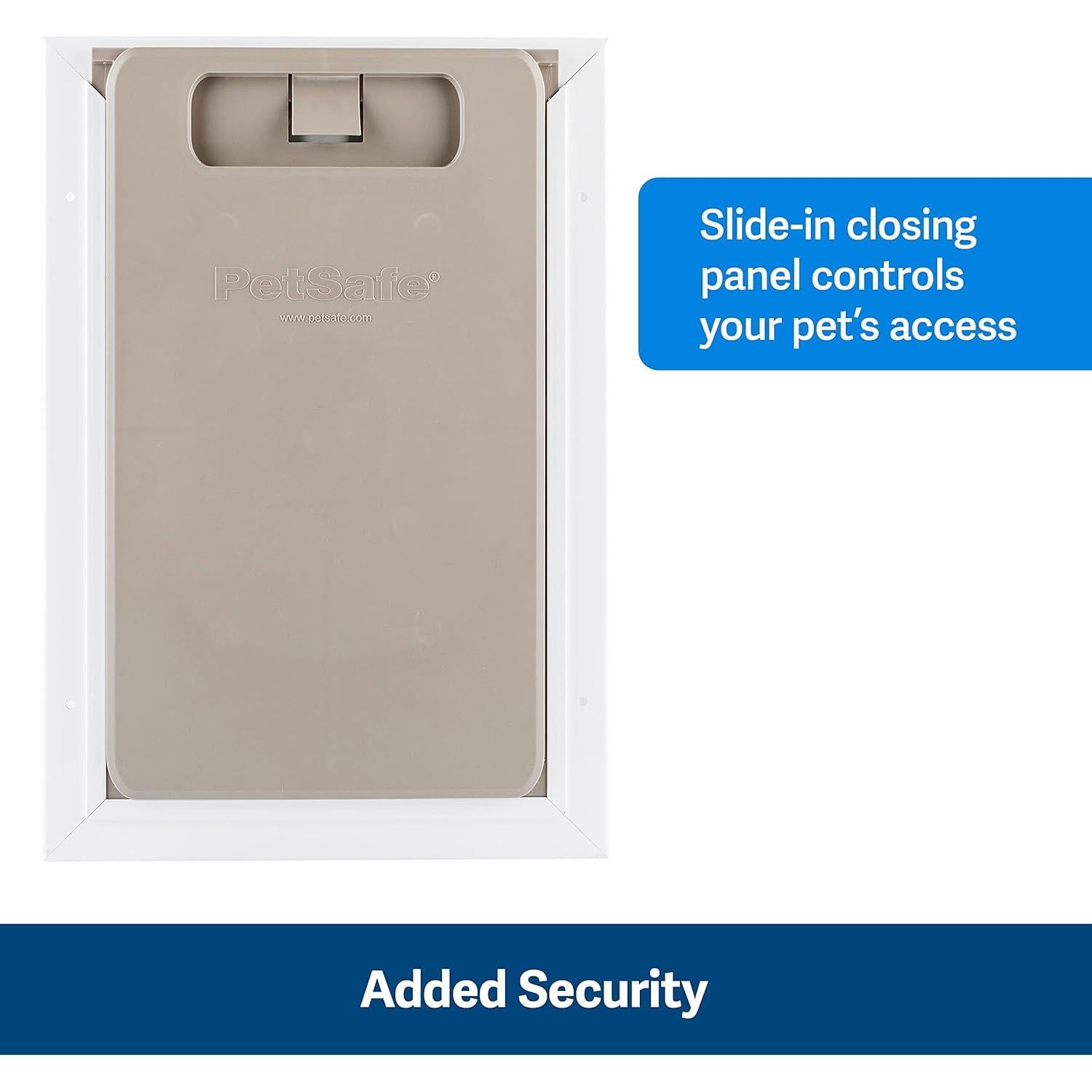Puerta para Mascotas PetSafe Freedom Aluminio Mediana Blanca