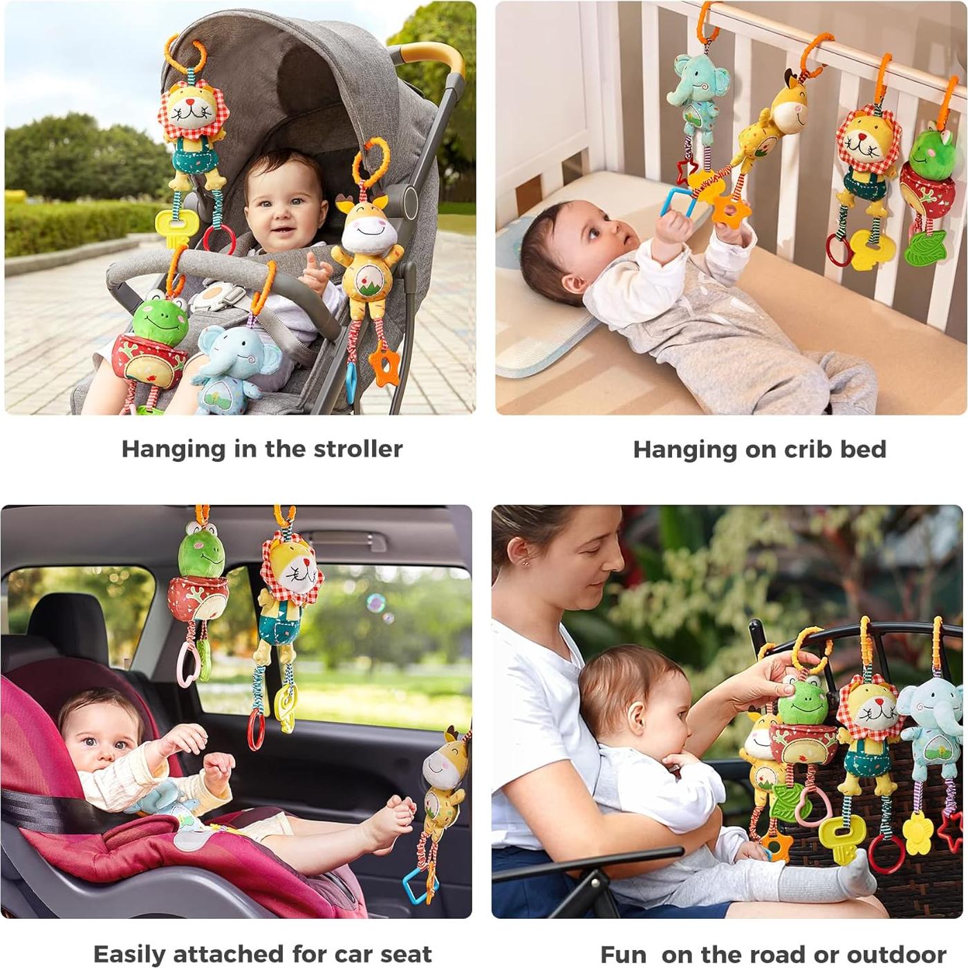 Juguetes para Bebés TUMAMA - Sonajeros de Peluche 4 Unidades