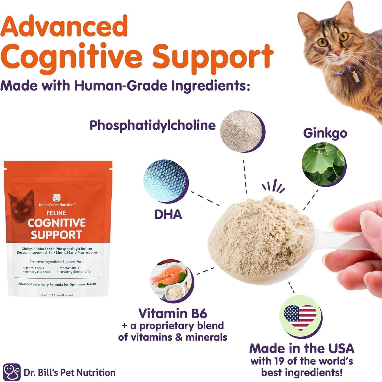 Suplemento Cognitivo para Gatos Dr. Bill 60g Ginkgo Biloba