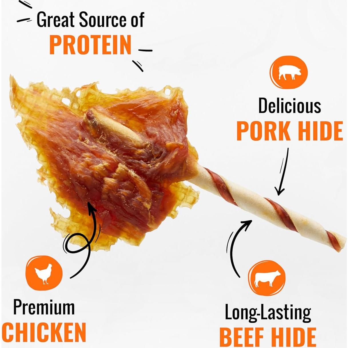 Good 'n' Fun Chews Alas Sabor Triple 340g para Perros