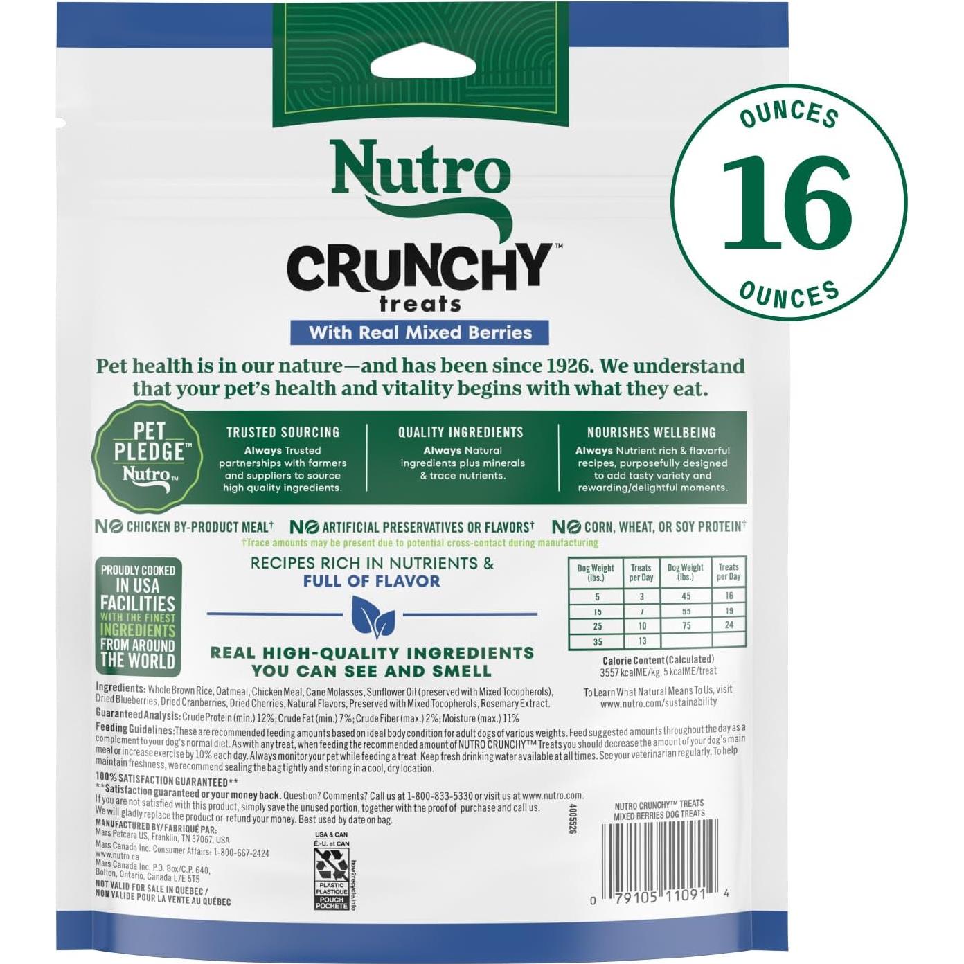 Golosinas para Perros Nutro Crunchy Berries Mixtas 453 g