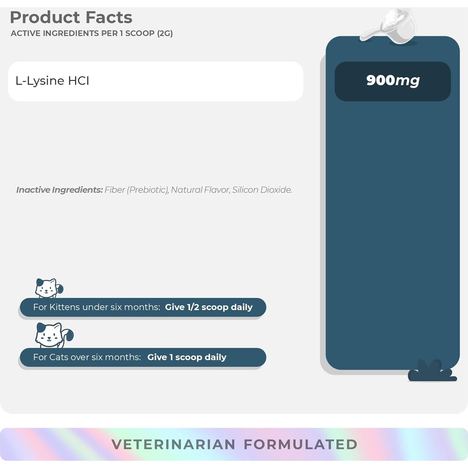 Suplemento L-Lisina para Gatos 900mg - Salud Respiratoria