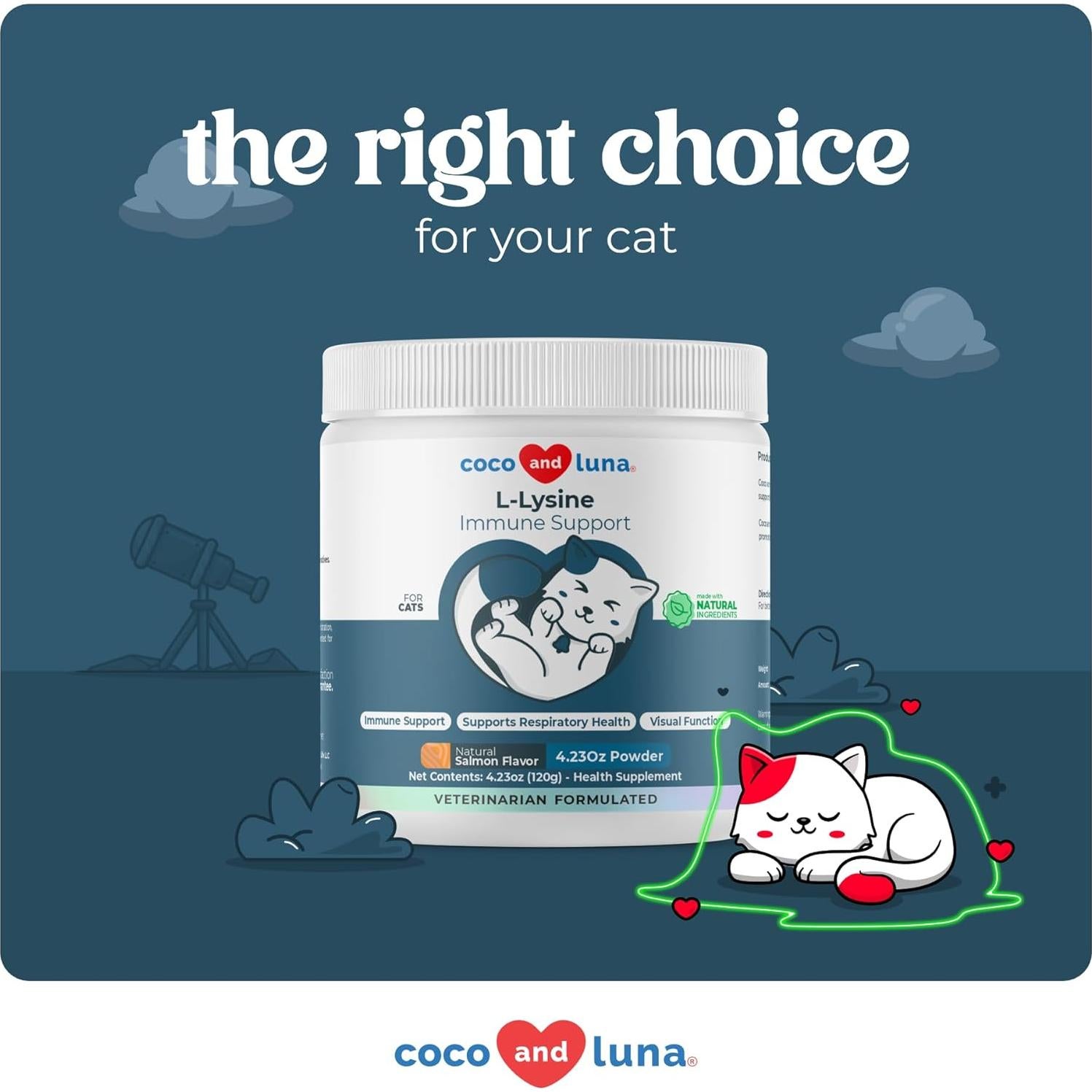 Suplemento L-Lisina para Gatos 900mg - Salud Respiratoria