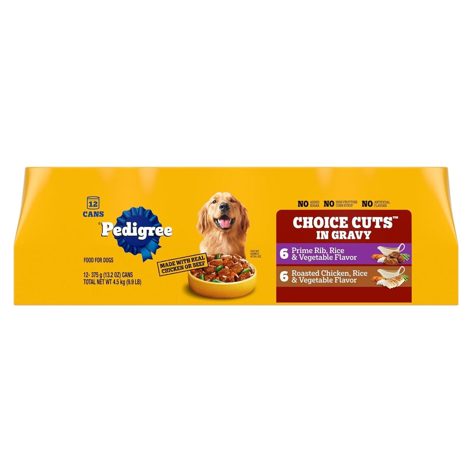 Pedigree Comida Húmeda en Lata para Perros Adultos 12x13.2oz