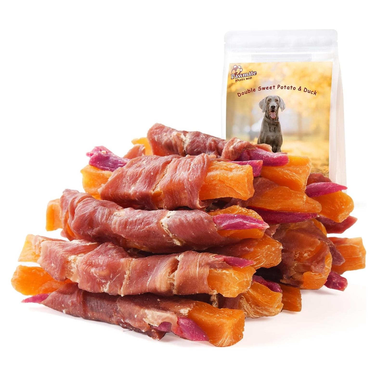 Galletas para Perros Pawmate Doble Batata y Pato 12-15 Unid