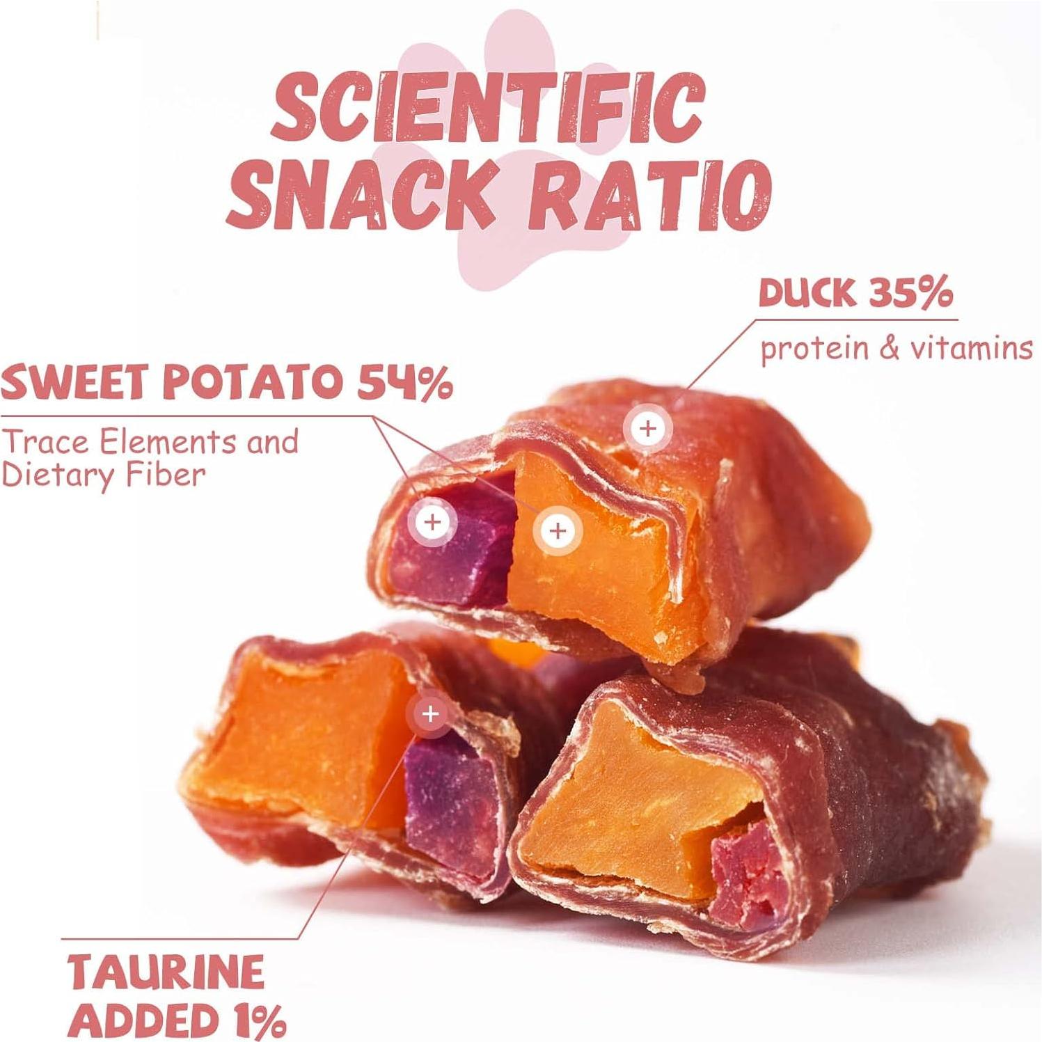 Galletas para Perros Pawmate Doble Batata y Pato 12-15 Unid