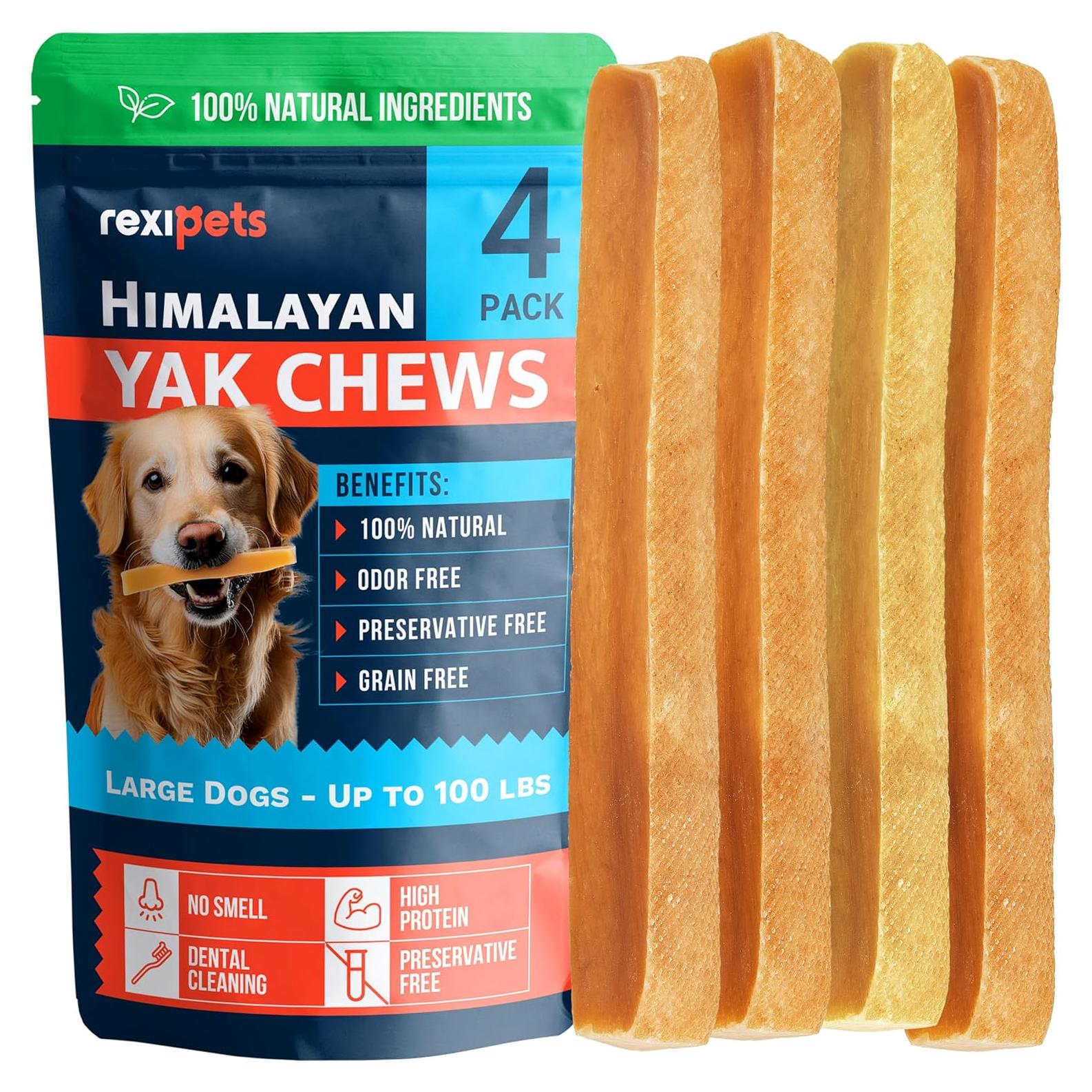 Masticables de Queso de Yak Natural Rexipets 4 Unidades