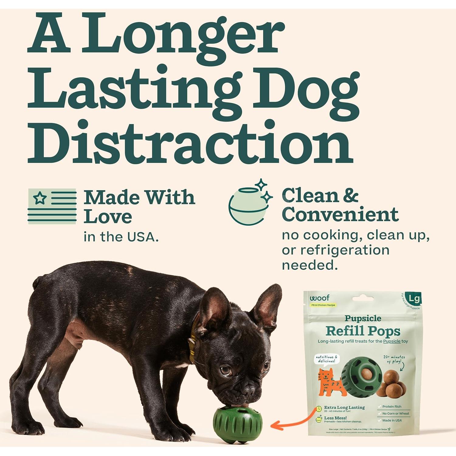 WOOF Pupsicle Recarga Pops Grandes 7 Unidades para Perros