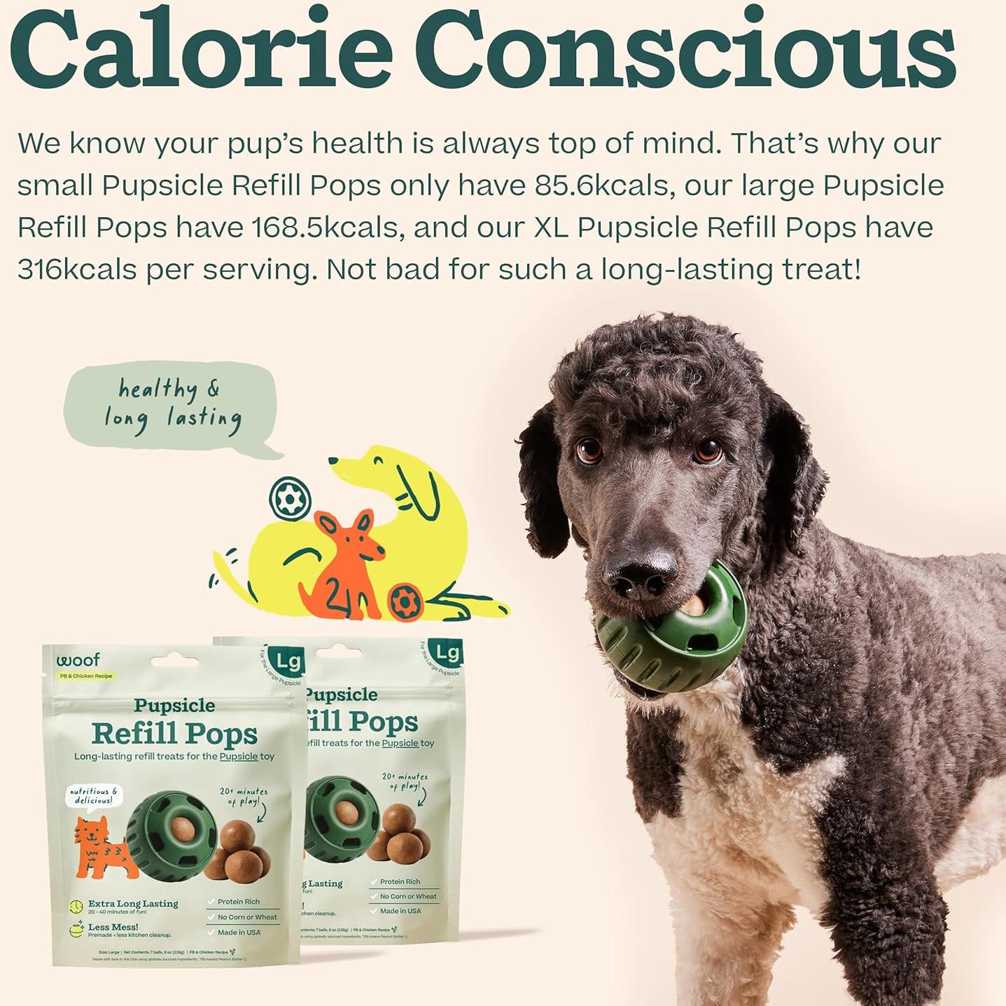 WOOF Pupsicle Recarga Pops Grandes 7 Unidades para Perros