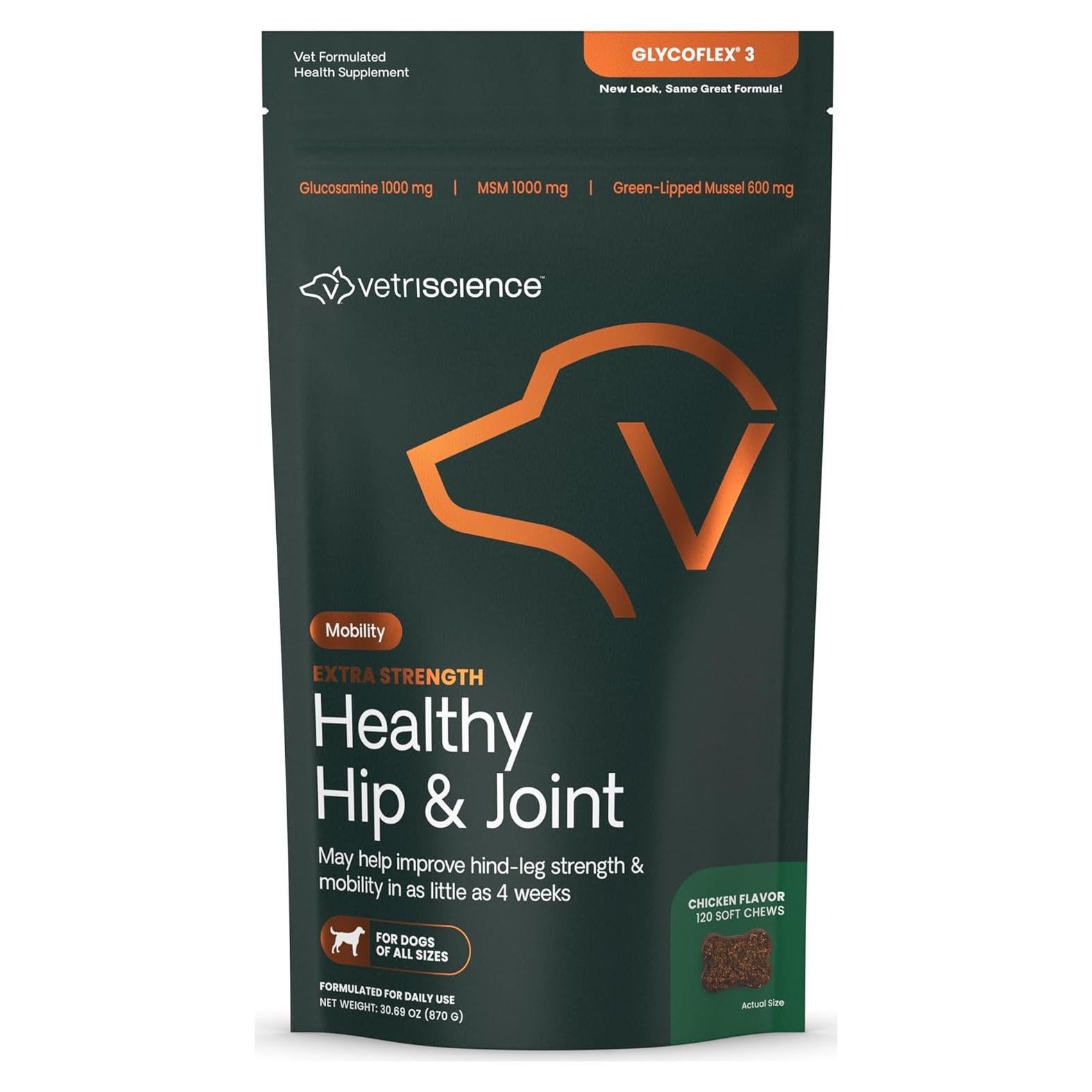 Suplemento Masticable VetriScience Articulaciones 120 Unidades