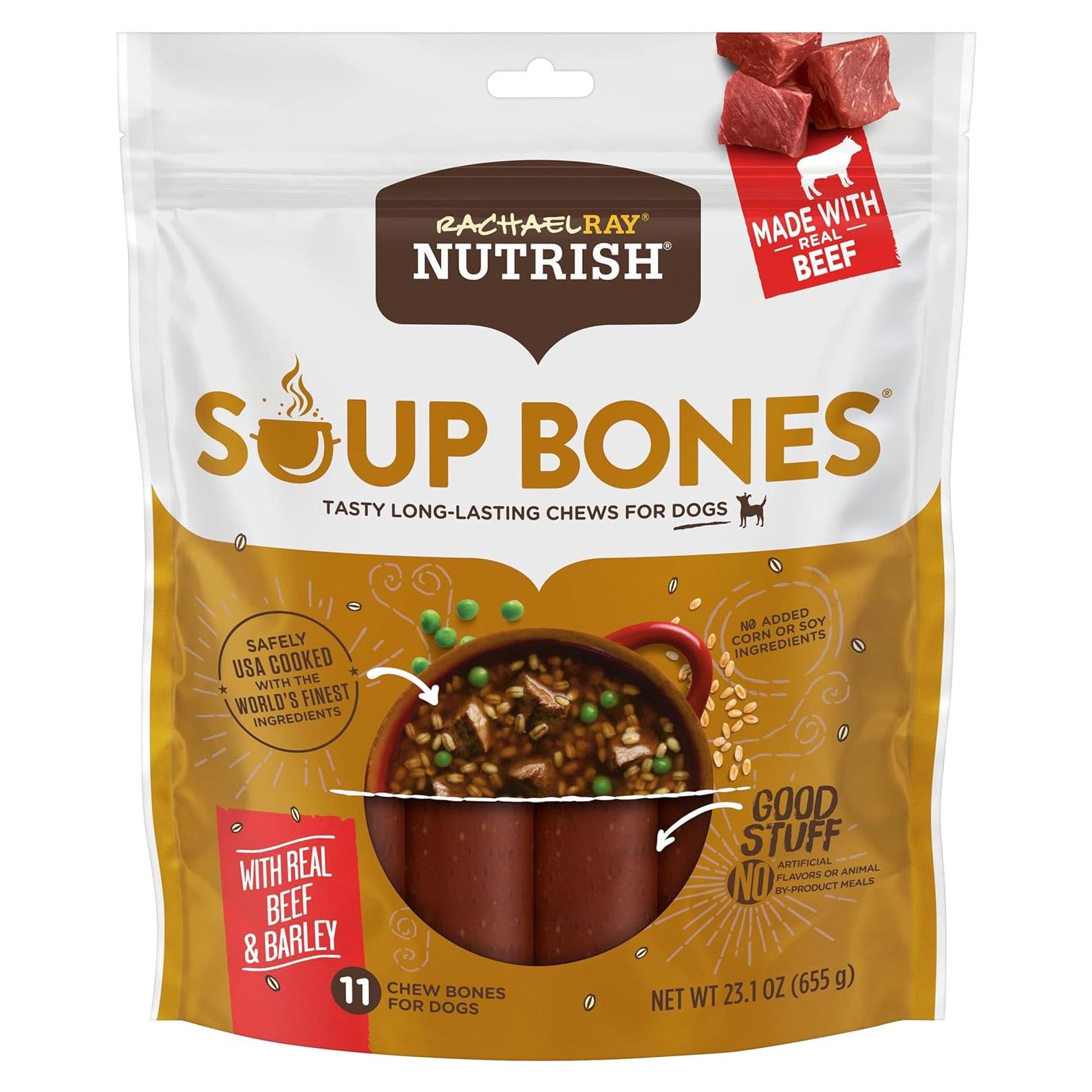 Golosinas para Perros Rachael Ray Nutrish 11 Huesos Res y Cebada