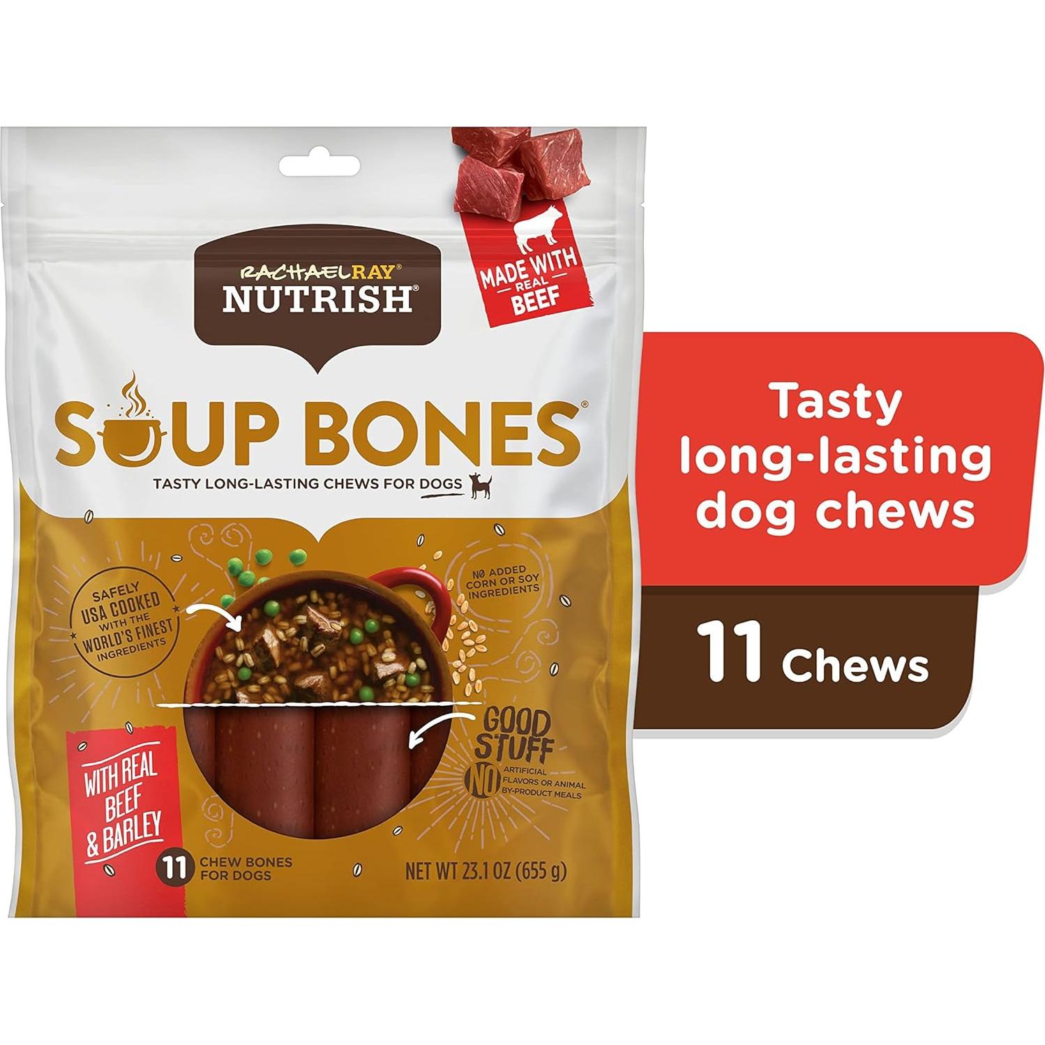 Golosinas para Perros Rachael Ray Nutrish 11 Huesos Res y Cebada