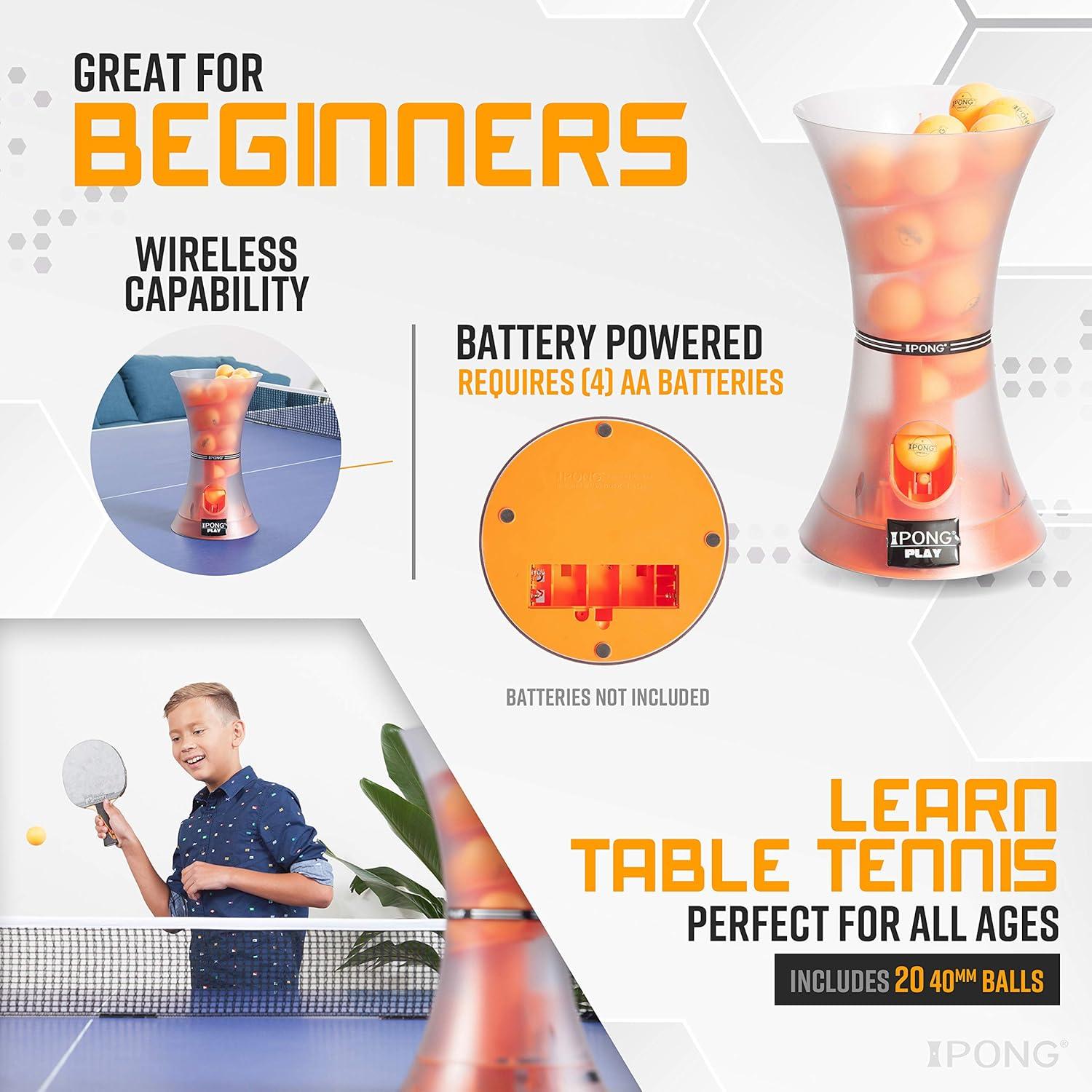 Robot Entrenador de Tenis de Mesa JOOLA iPong Play con 20 Pelotas ABS