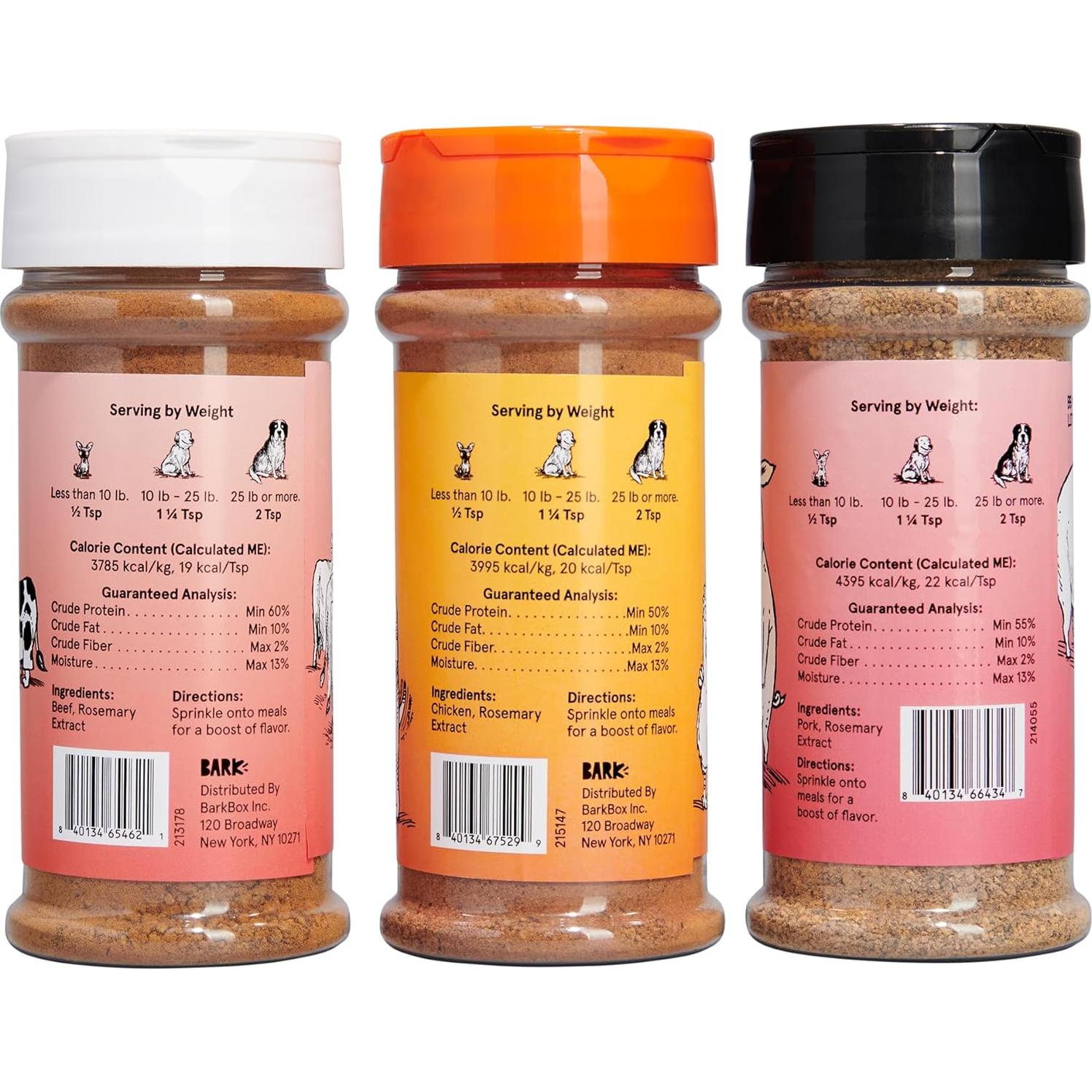 Topper de Comida para Perros Barkbox - Paquete Variado 3x130g