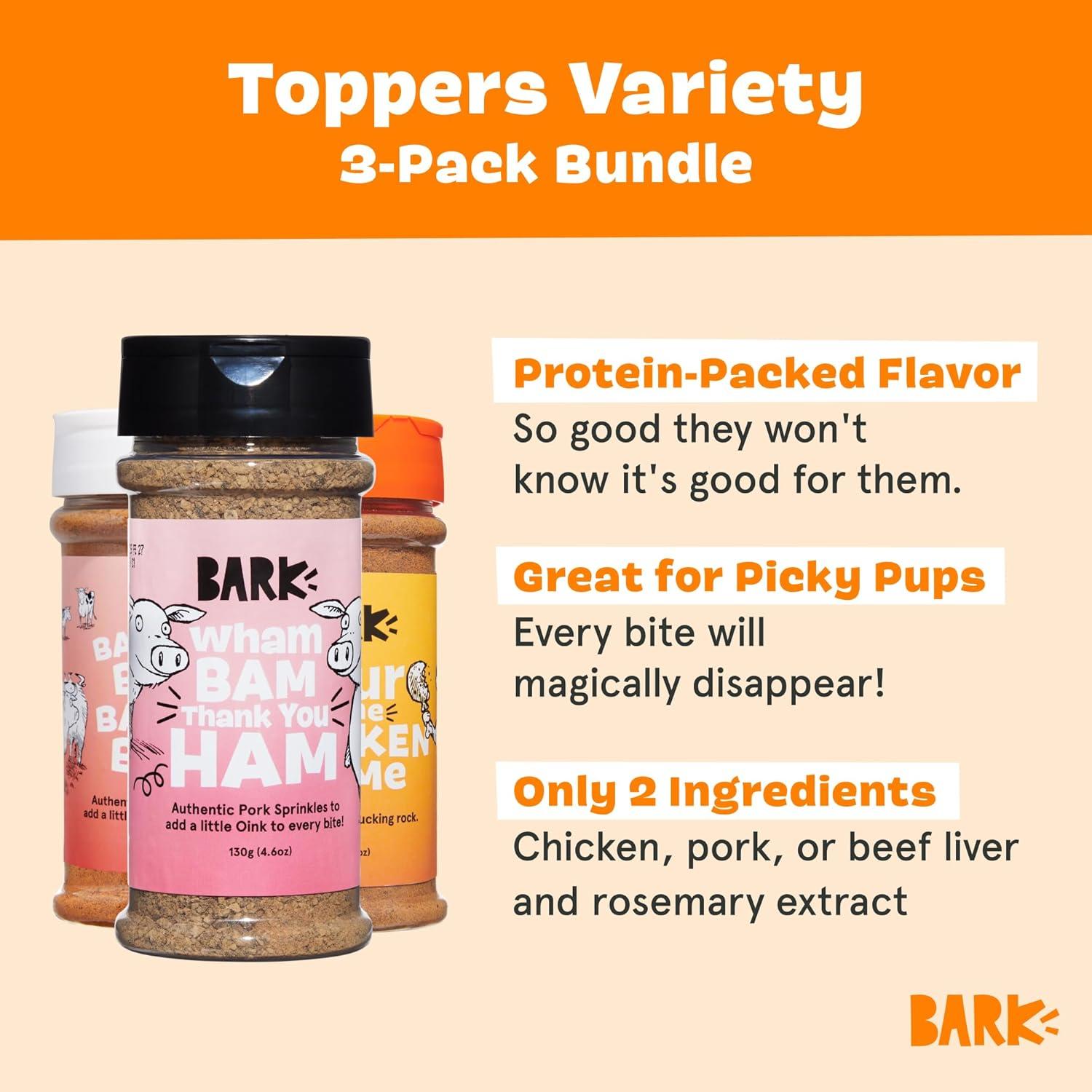 Topper de Comida para Perros Barkbox - Paquete Variado 3x130g