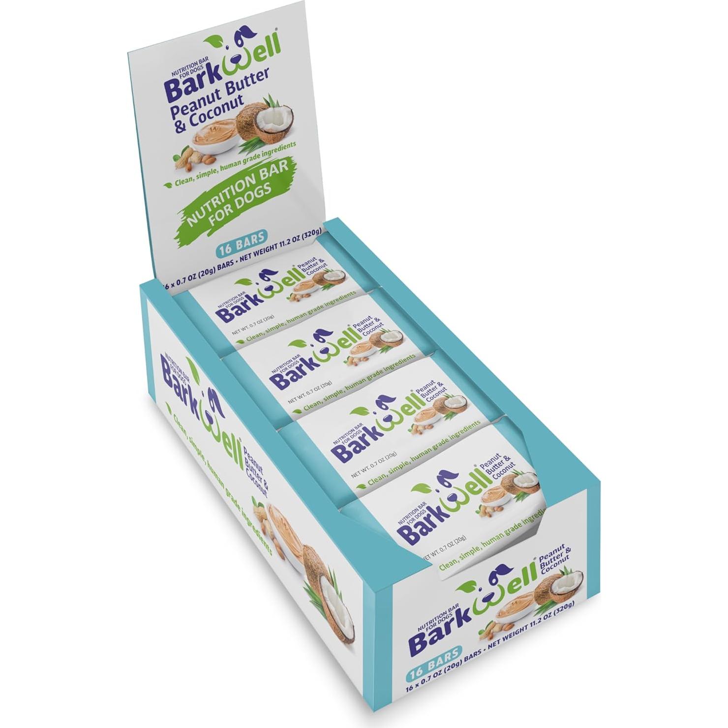 Barras de Nutrición para Perros BarkWell Coco 16 Unidades 19.84g