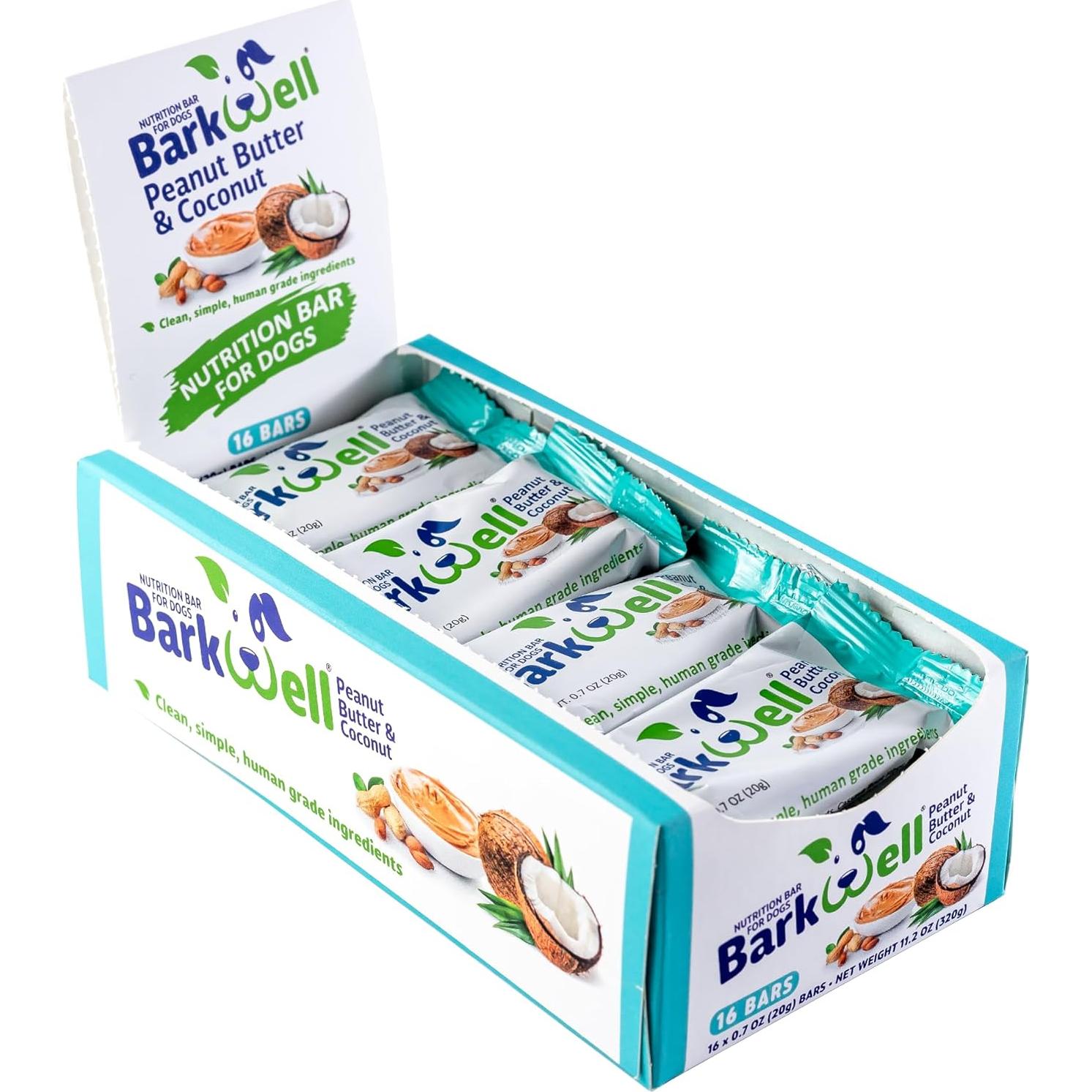 Barras de Nutrición para Perros BarkWell Coco 16 Unidades 19.84g