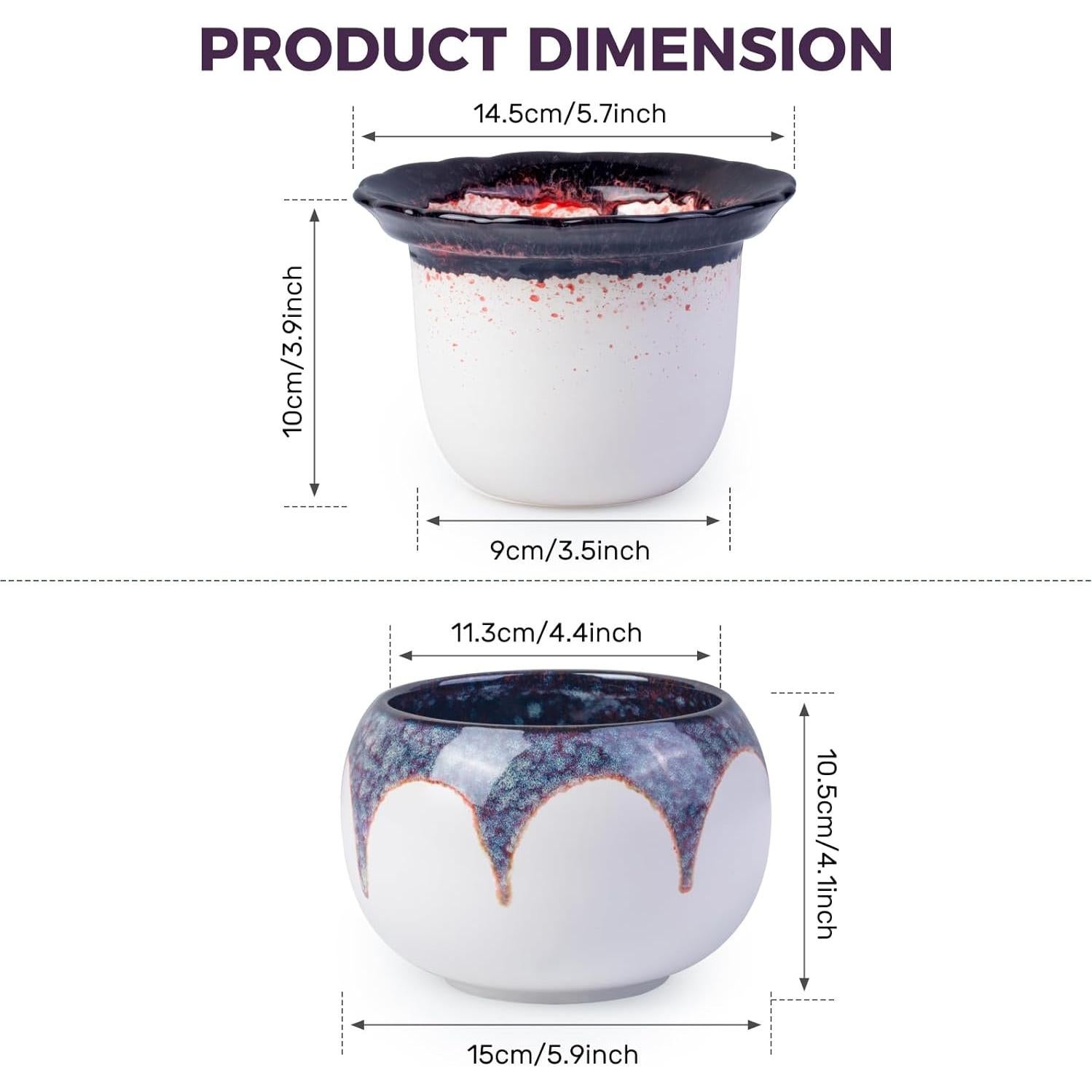 Maceta de Autorriego BUYMAX 15 cm Cerámica Violeta Africana