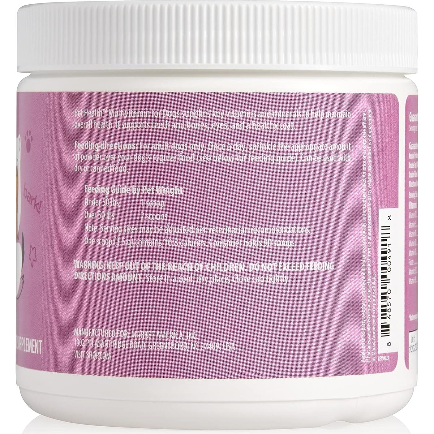 Fórmula Multivitamínica para Perros Market America 90 Porciones