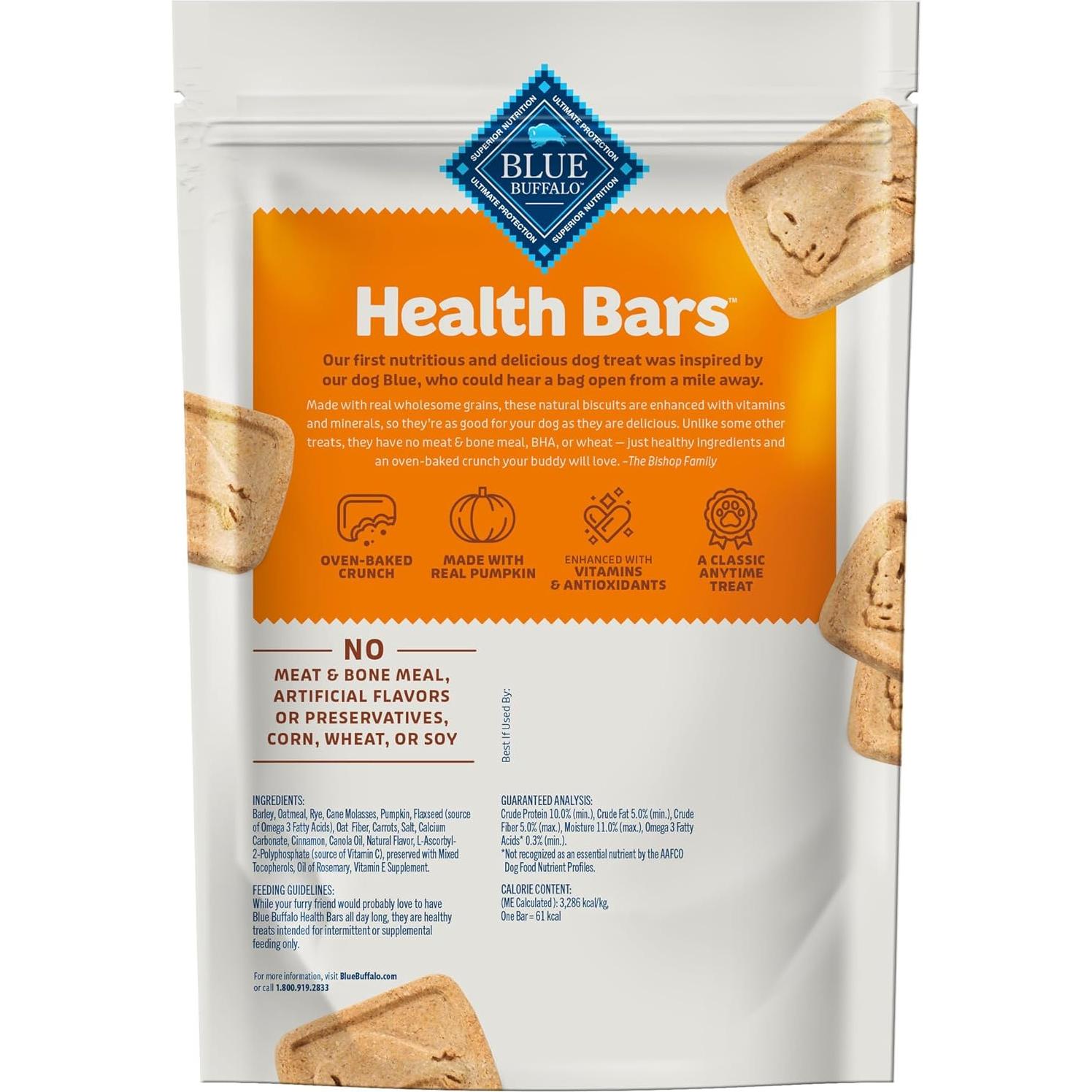 Galletas Crujientes para Perros Blue Buffalo 450g Calabaza Canela