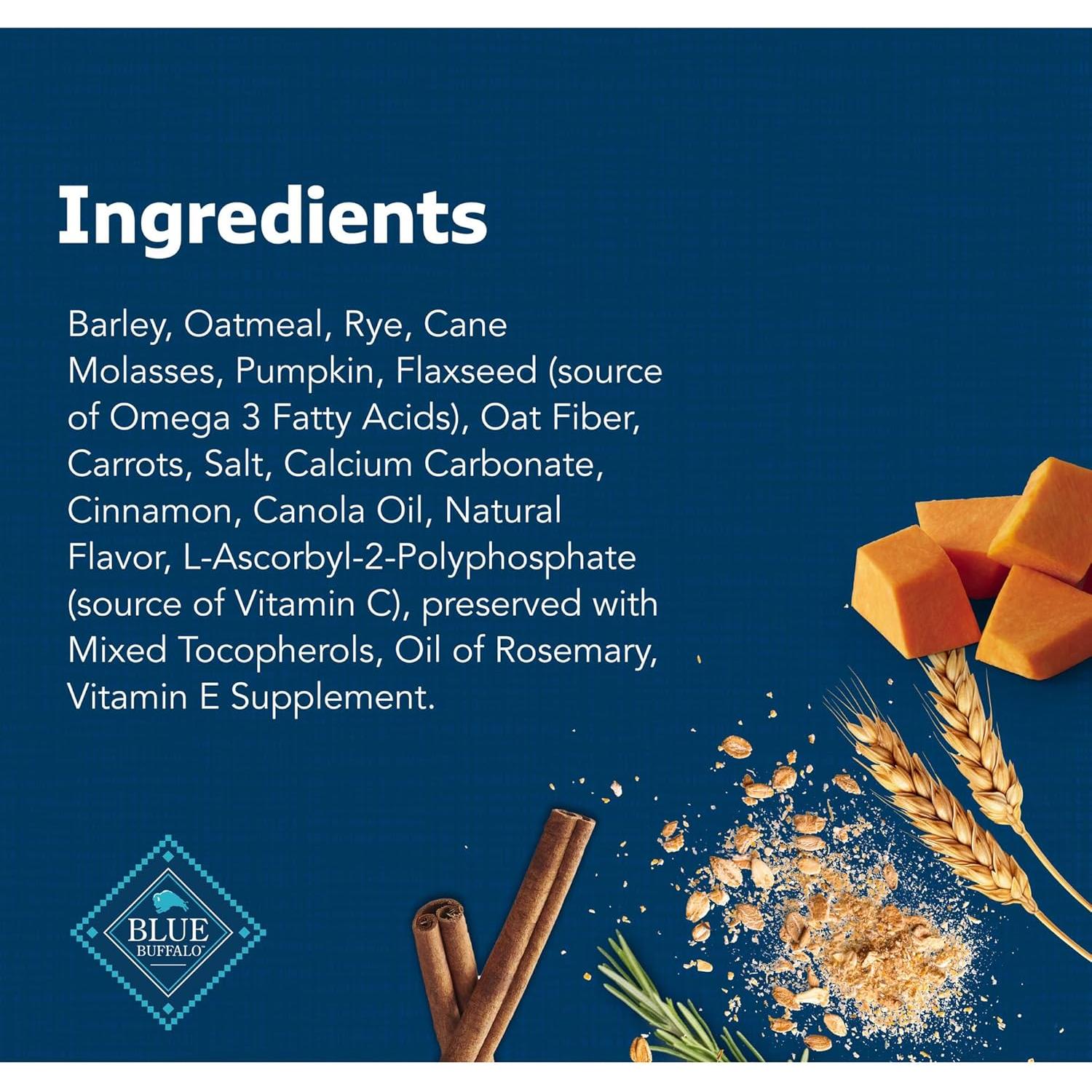 Galletas Crujientes para Perros Blue Buffalo 450g Calabaza Canela