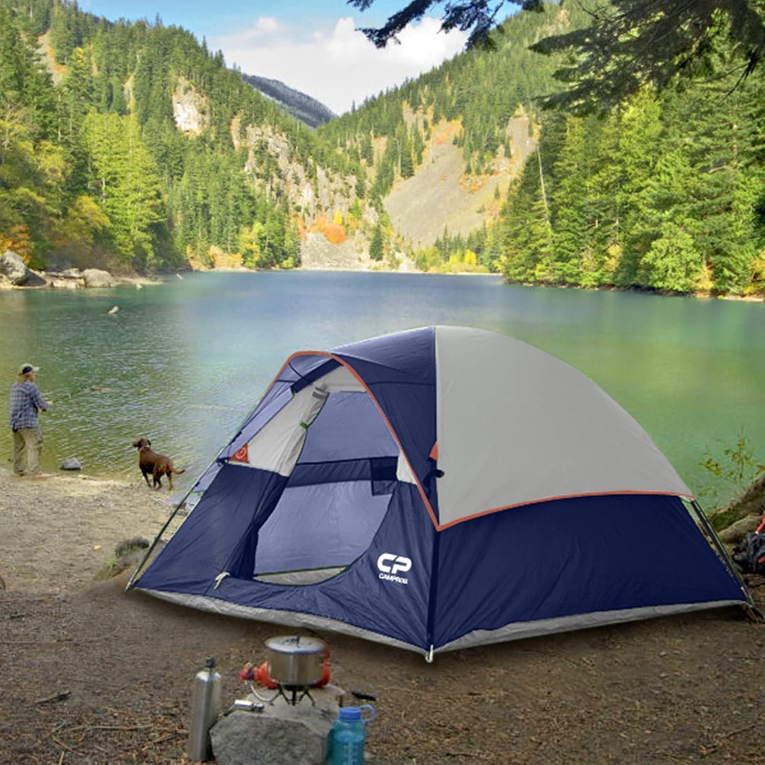 Tienda de Camping CAMPROS CP para 3 Personas Domo Impermeable